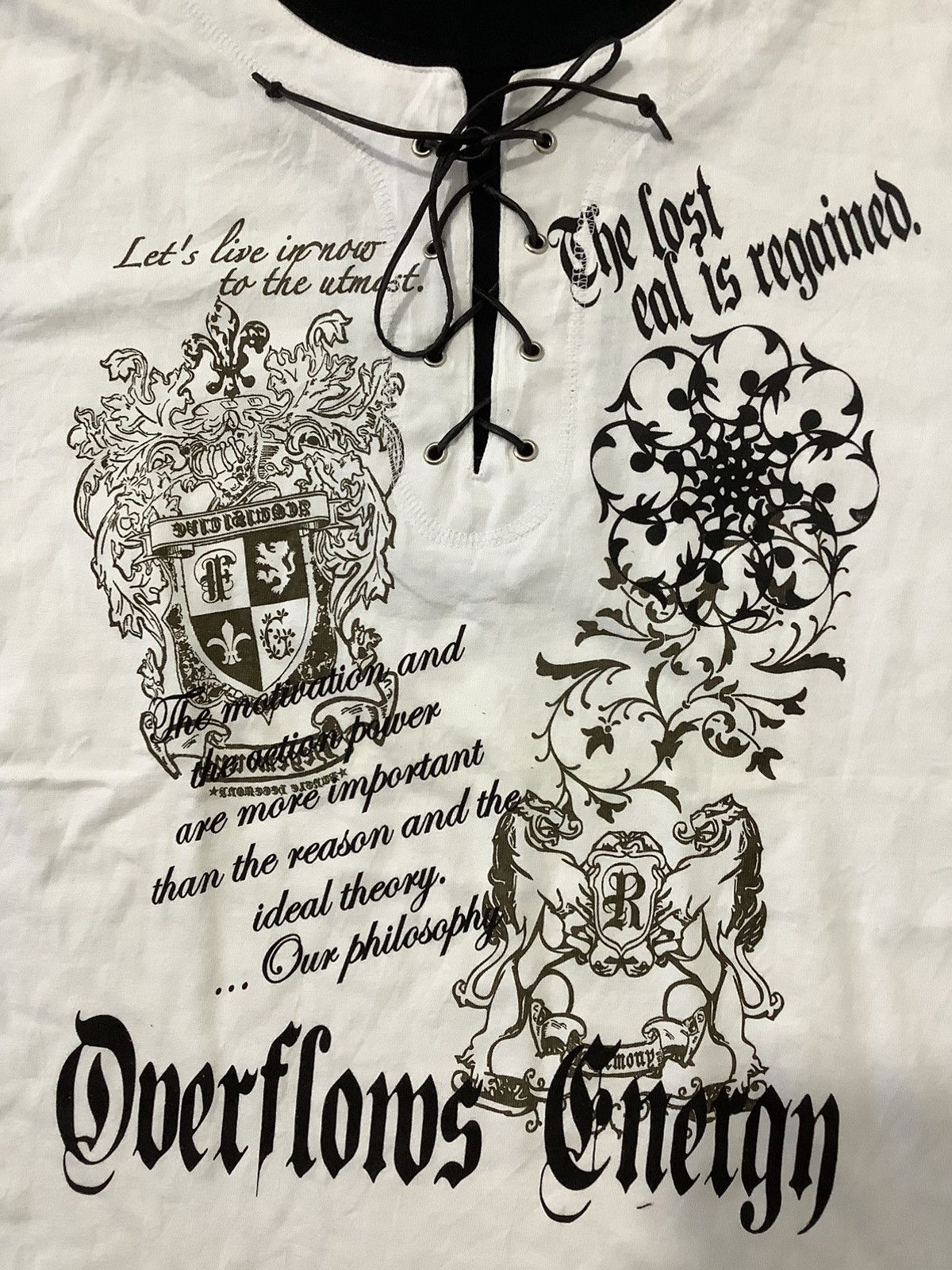 If Six Was Nine × In The Attic × Le Grande Bleu (L.G.B.) Y2K Beaumere Double Layer Poem Gothic Tee Size US L / EU 52-54 / 3 - 2 Thumbnail