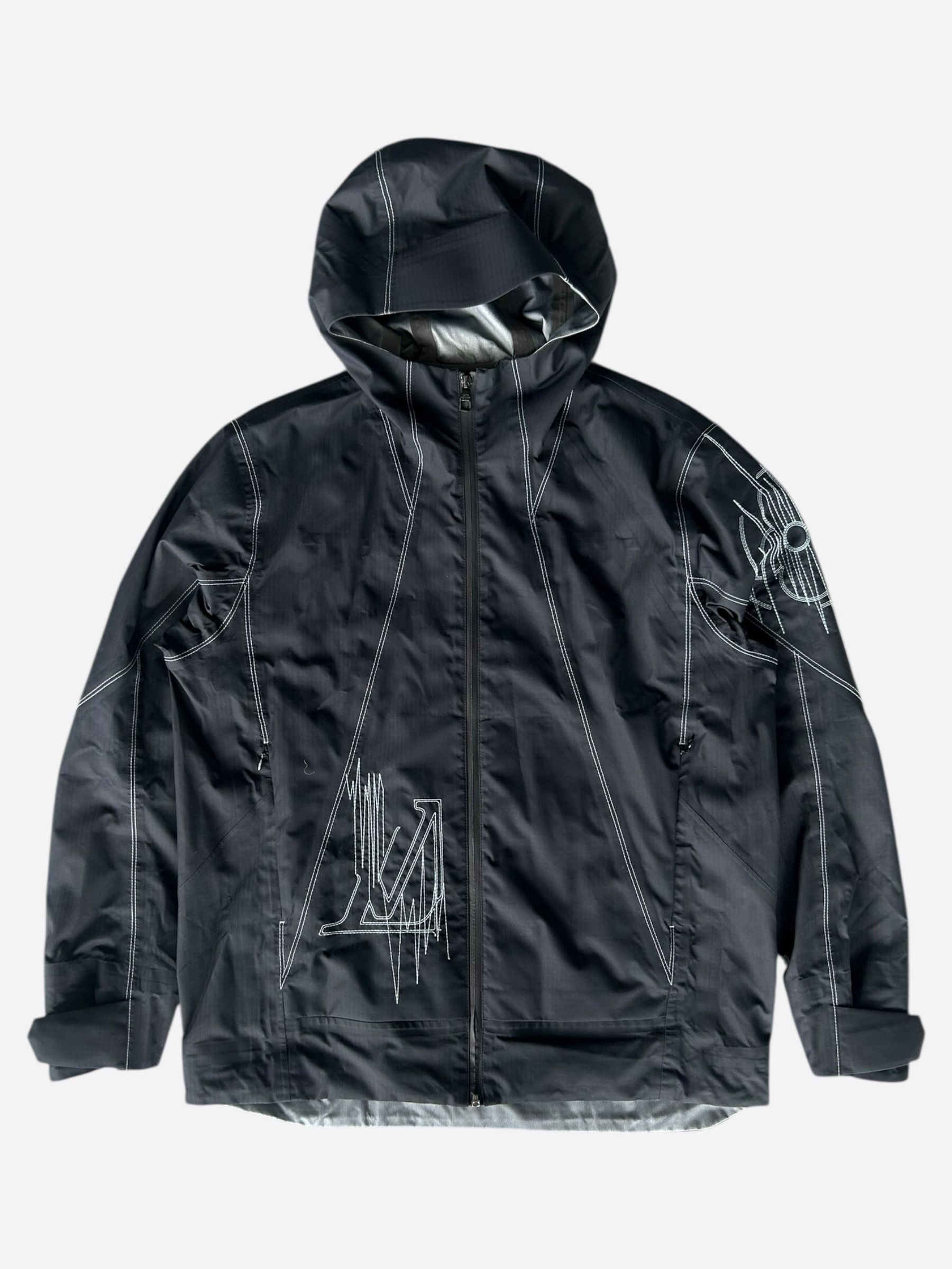 Louis Vuitton Louis Vuitton Black & Blue Frequency Embroidered Jacket Size US M / EU 48-50 / 2 - 1 Thumbnail