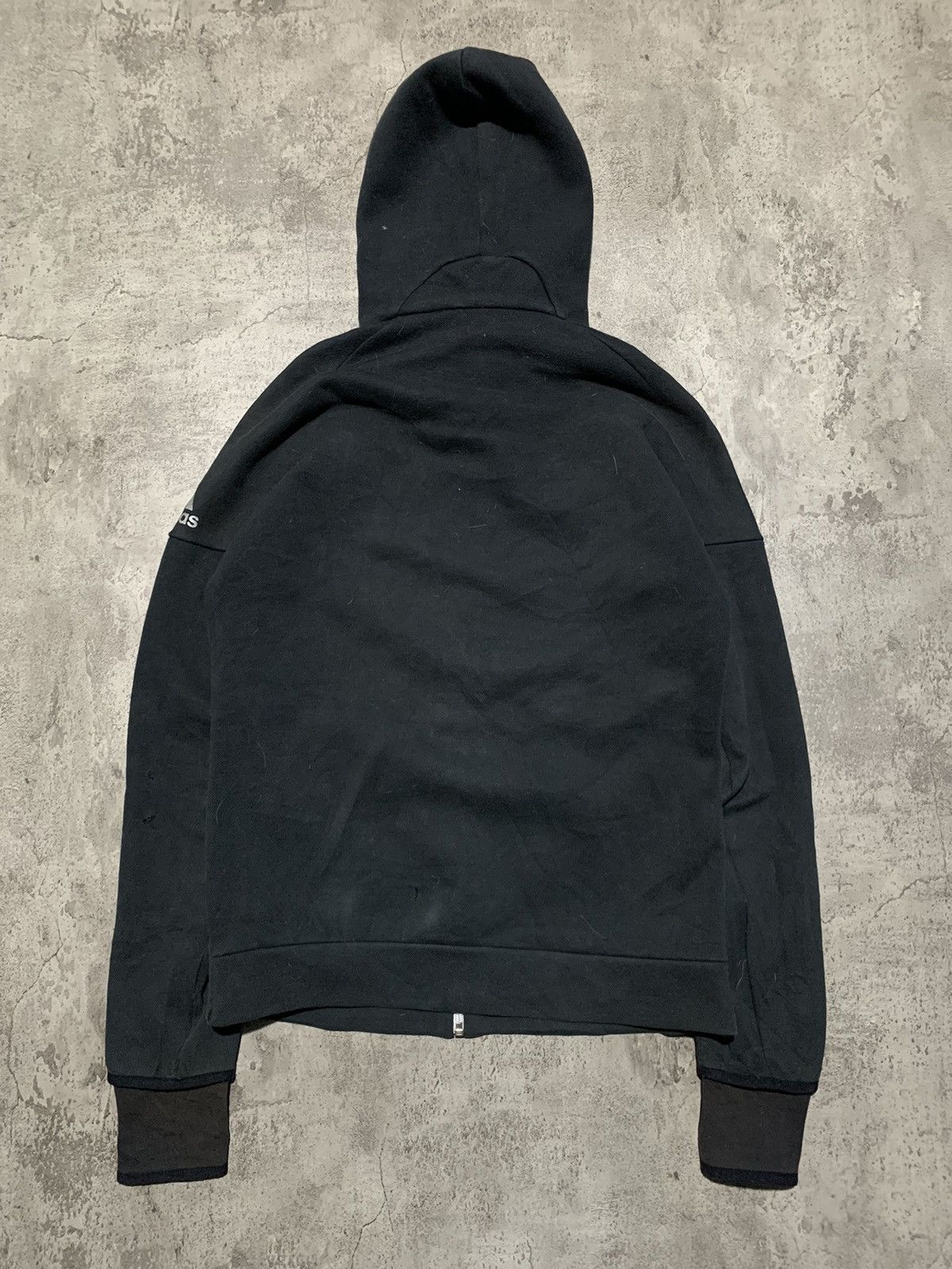 Adidas Vtg worn Adidas real madrid ZNE balaclava hoodie jacket Size US M / EU 48-50 / 2 - 8 Thumbnail