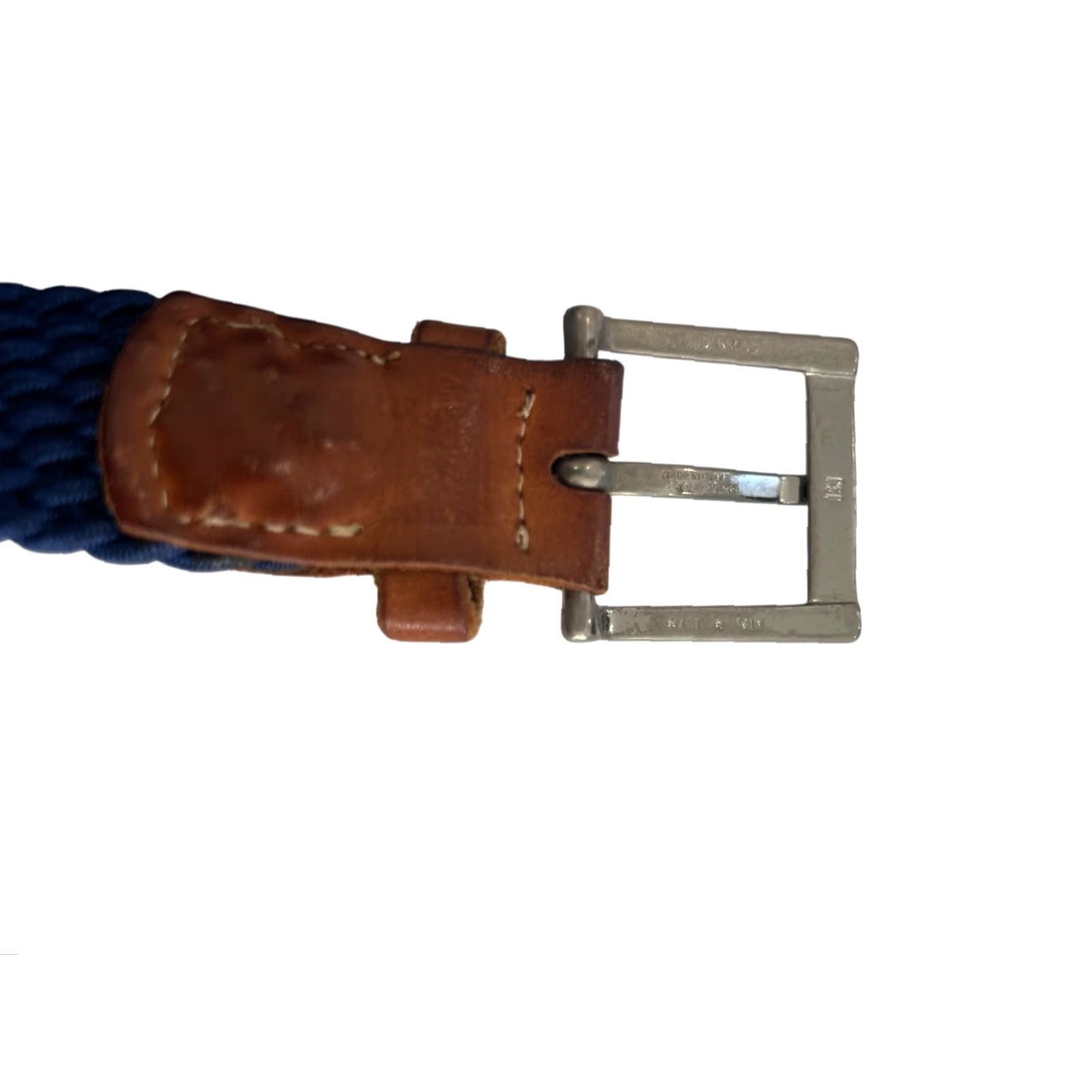 Vintage Unbranded Belt Men Braided/Woven Stretch XXL 42" Navy Blue Casual Classic Sports Directions: Belt Size ONE SIZE - 3 Thumbnail