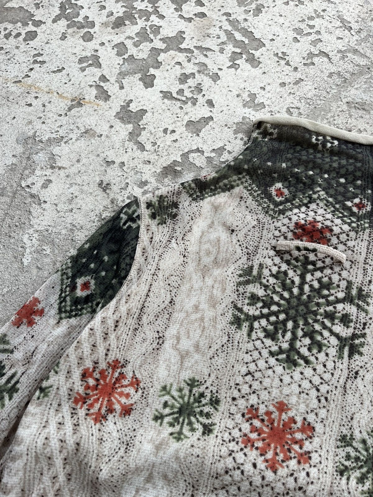 Jean Paul Gaultier Jean Paul Gaultier Vintage Mesh Top Snowflake Printed Blouse Size M / US 6-8 / IT 42-44 - 21 Thumbnail