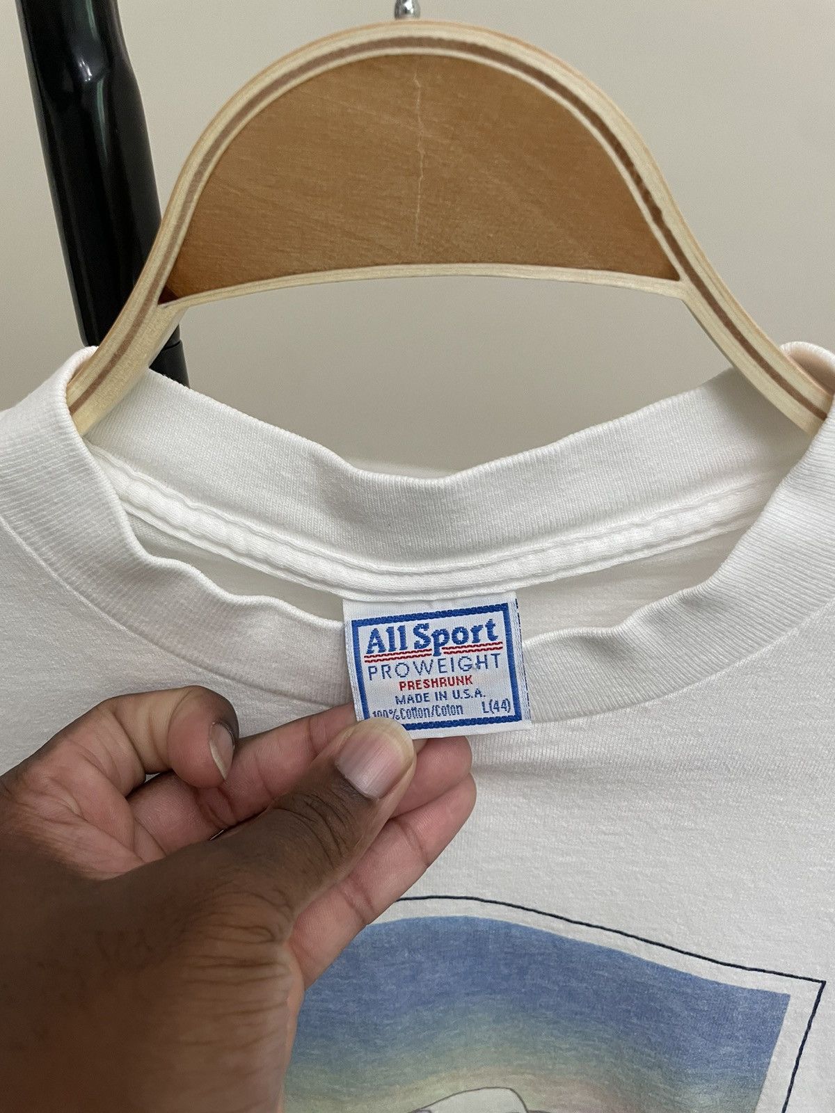 Vintage Vintage 90s White Art Graphic Painting Tee Shirt Unsoundrags Size US L / EU 52-54 / 3 - 3 Thumbnail