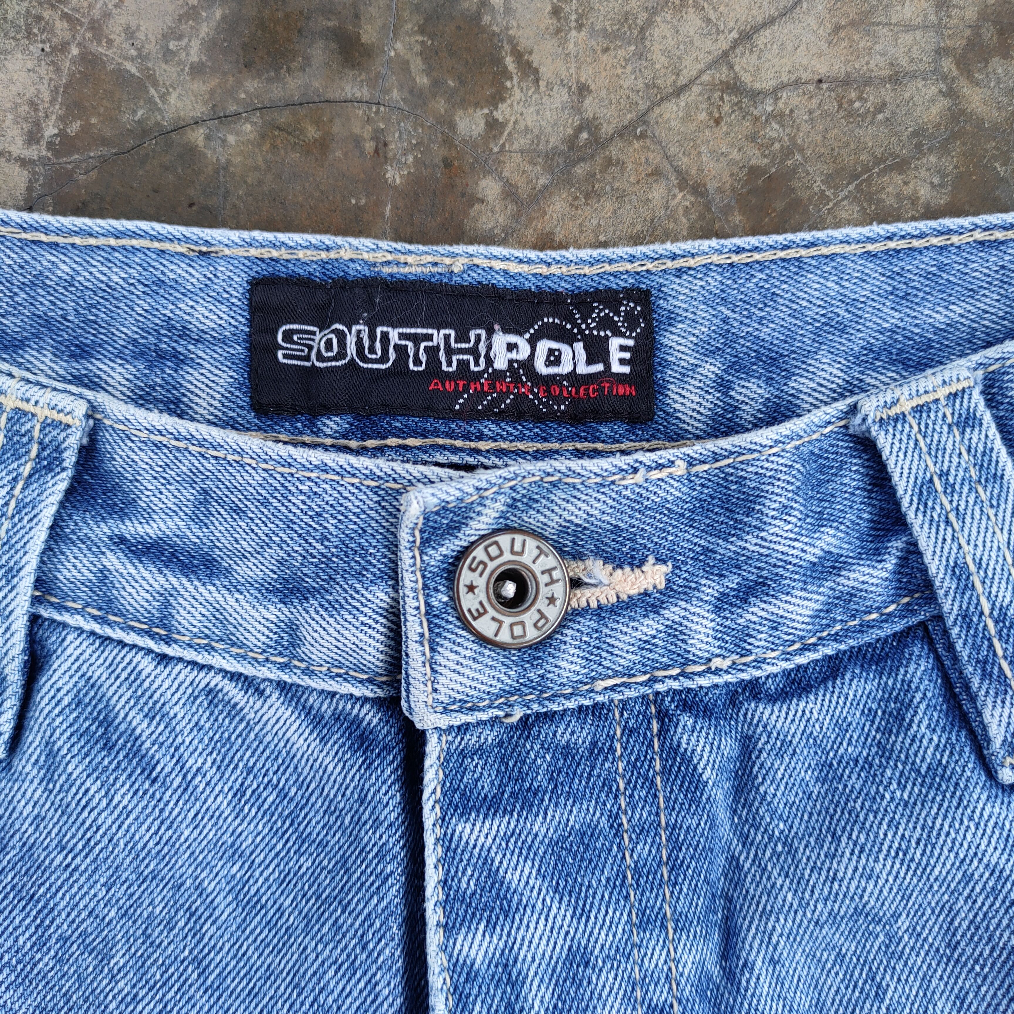 Southpole VINTAGE SOUTH POLE FADED DISTRESSED JEANS DENIM PANTS Size US 30 / EU 46 - 7 Thumbnail