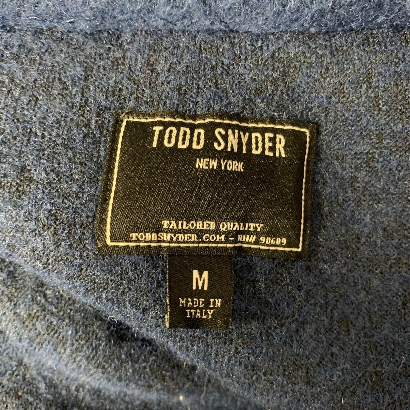 Todd Snyder TODD SNYDER Size M Blue Textured Wool Blend Jacket Size US M / EU 48-50 / 2 - 6 Thumbnail