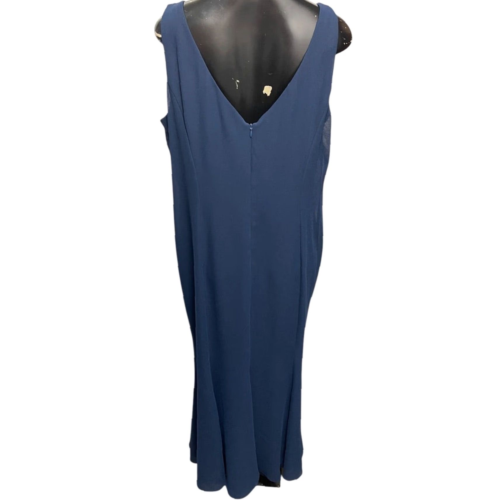 Vintage VINTAGE Jan's Boutique Eveningwear 2 Piece Dress Jacket Navy Blue Women Plus 18 Long Eveningwear Womens Size XXL / US 16-18 / IT 52-54 - 6 Thumbnail