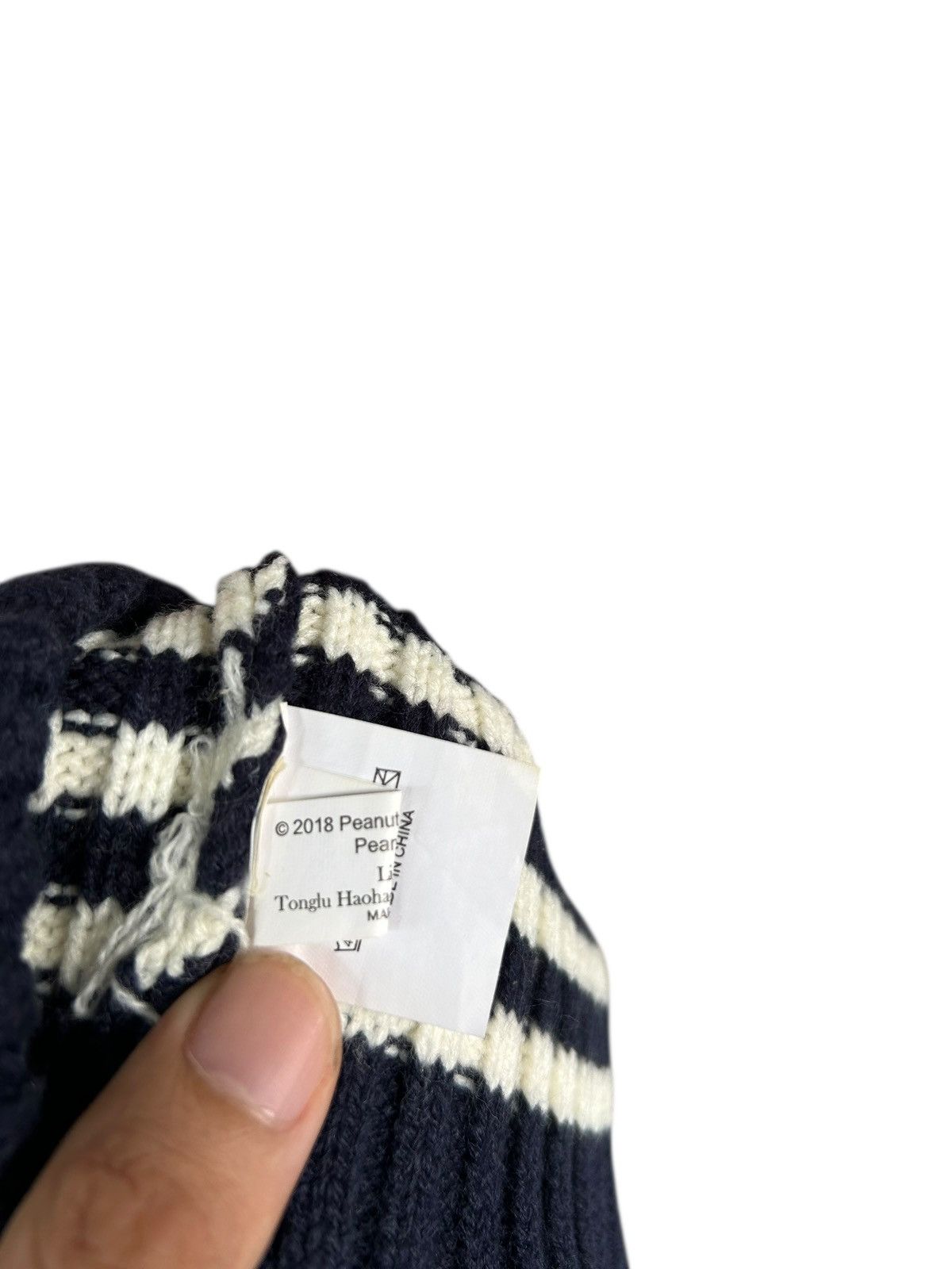 Japanese Brand × Vintage Stripe Snoopy Knitted Beanie Hats Size ONE SIZE - 7 Thumbnail