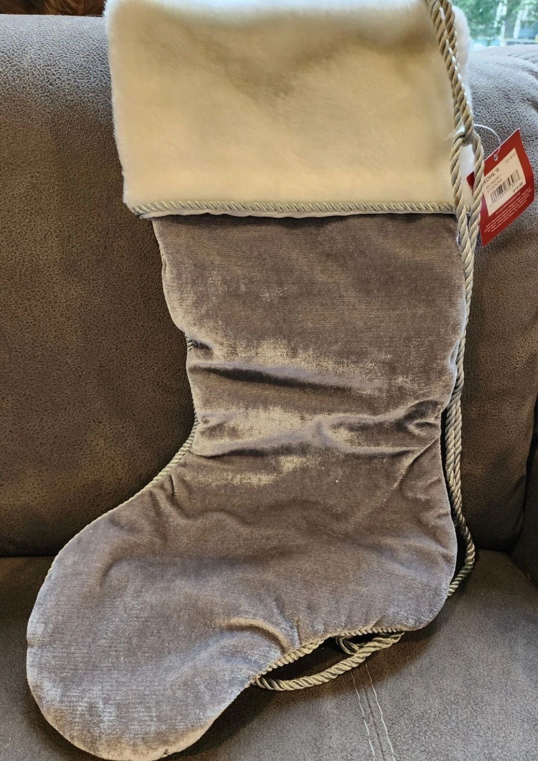 Other NWT St. Nicholas Square Gray Rhinestone Stocking Size ONE SIZE - 2 Thumbnail