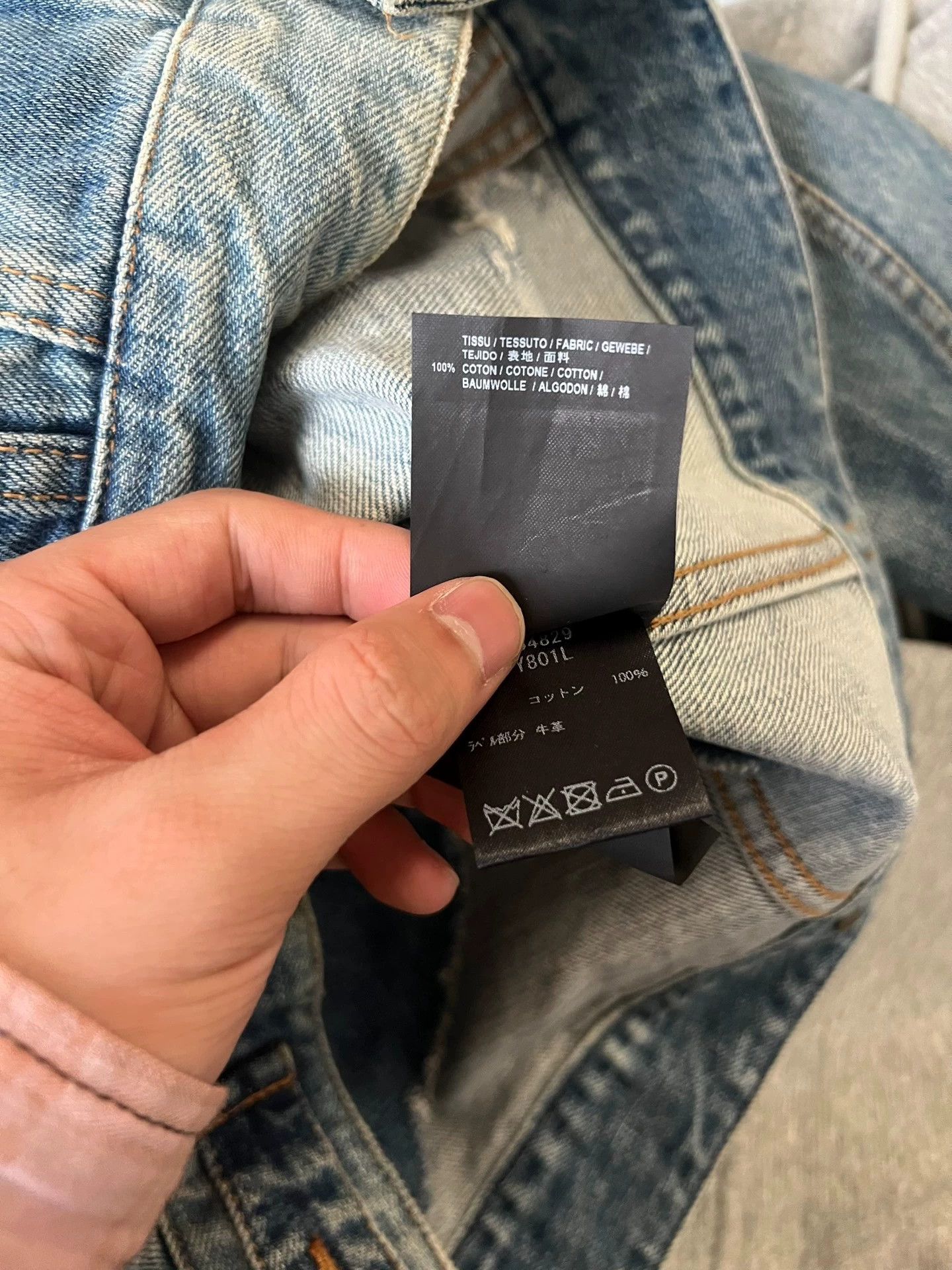 Saint Laurent Paris Saint Laurent SLP17SS Splatter Dyed Denim Jacket Size US S / EU 44-46 / 1 - 6 Thumbnail