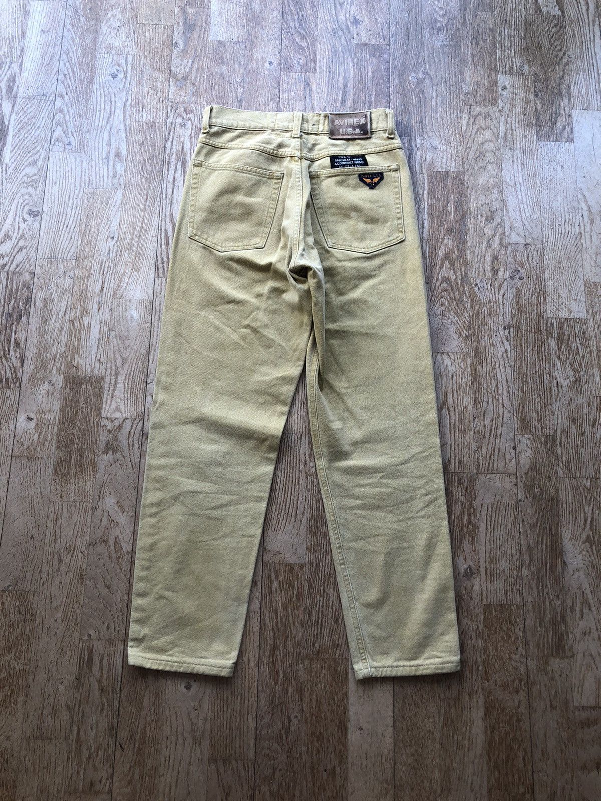 Avirex × Vintage RARE AVIREX USA MADE IN ITALY VINTAGE YELLOW DENIM PANTS Size US 28 / EU 44 - 2 Thumbnail