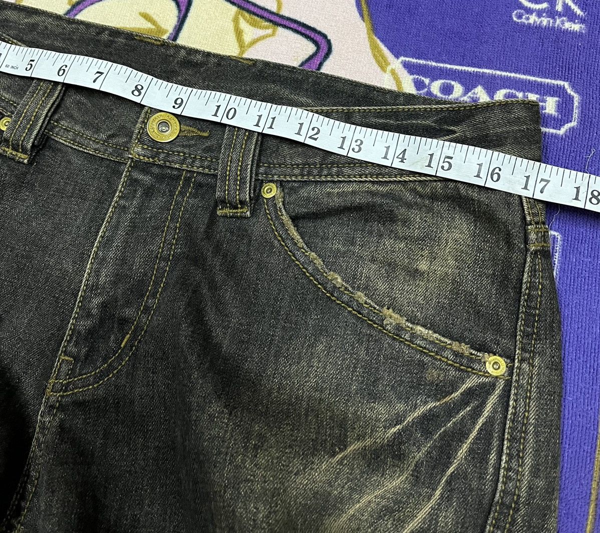 Japanese Brand Punk Skulls Design by RATTLE TRAP Distressed Denim Size US 34 / EU 50 - 16 Thumbnail