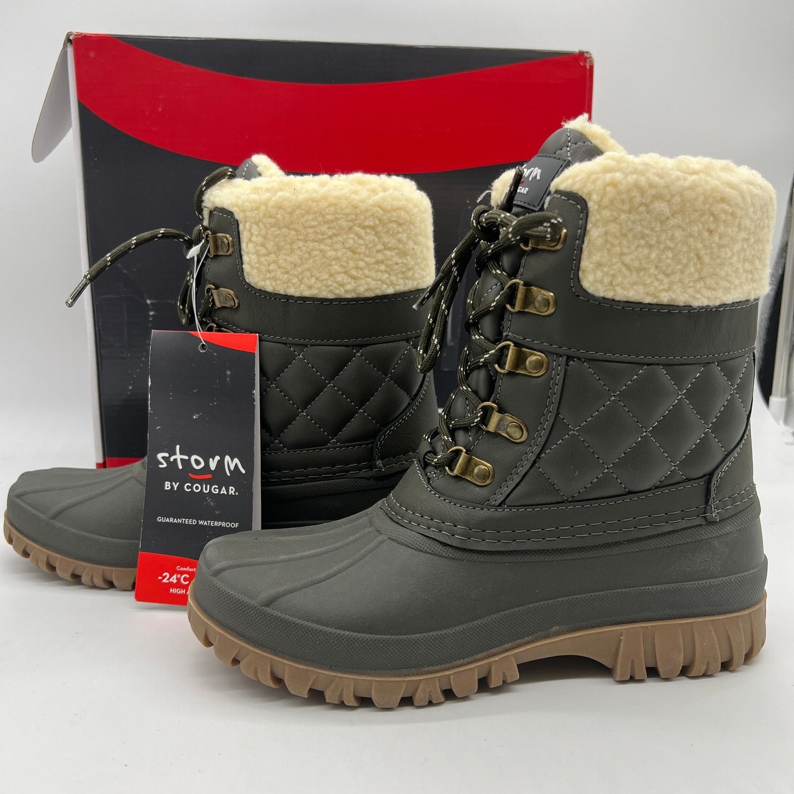 Other Cougar Waterproof Winter Boots Size 7 Medium Green Olive Size US 7 / IT 37 - 1 Thumbnail