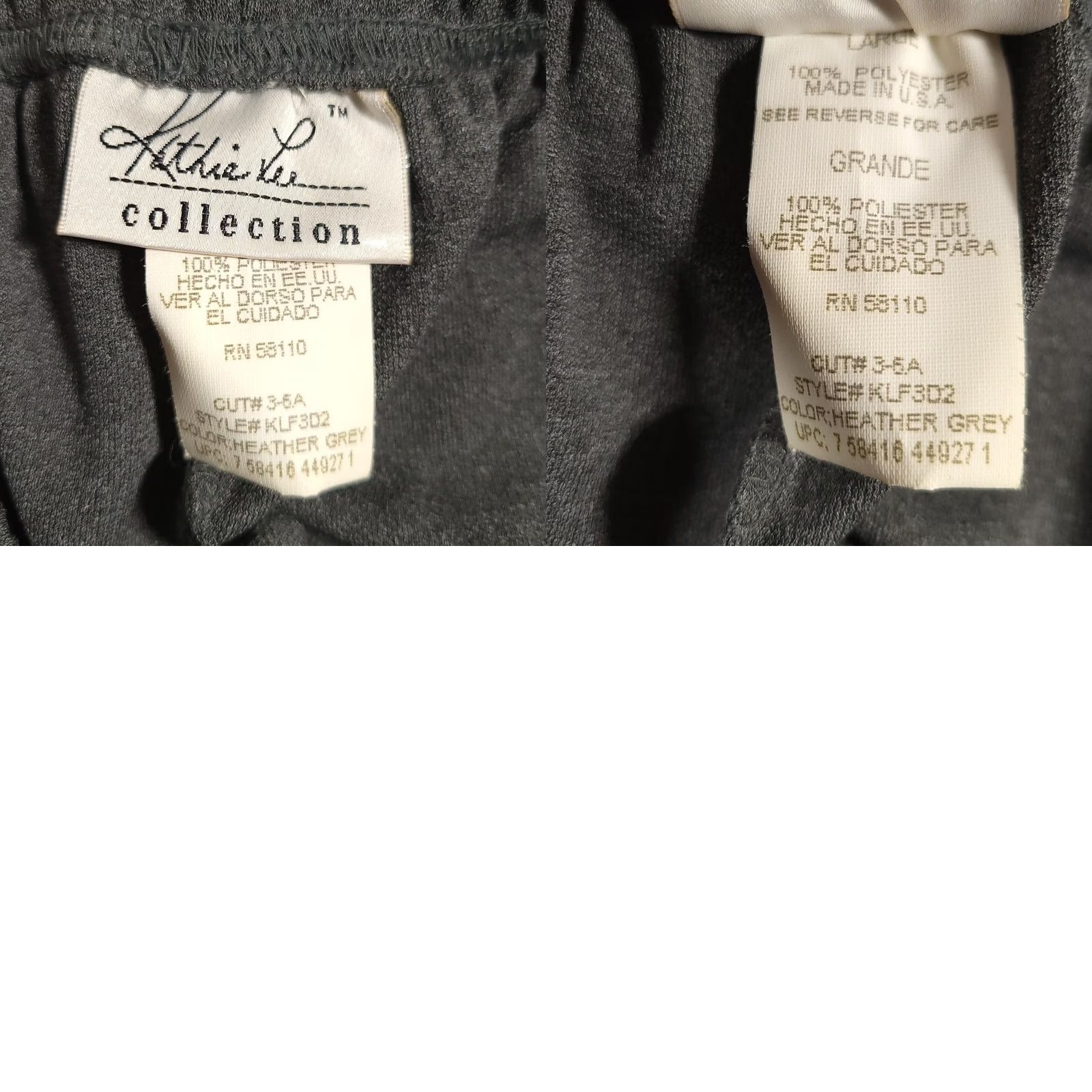 Lee Vintage Kathie Lee Collection Womens Sz L Pull-On Casual Dress Pants Gray Size 36" / US 14 / IT 50 - 9 Thumbnail