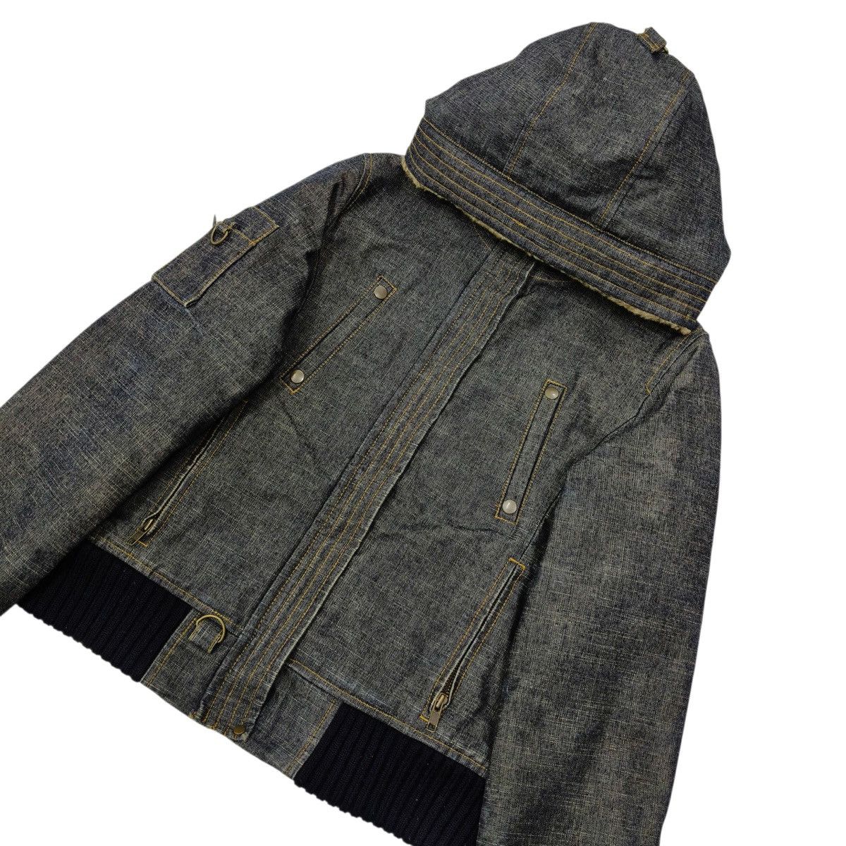 Japanese Brand Japanese Audrey and John Wad Heavy Denim Twill Jacket Hooded Size US M / EU 48-50 / 2 - 3 Thumbnail