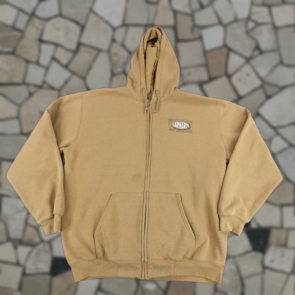 Carhartt VINTAGE Carhartt Hoodie Mens XL Brown Full Zip Logo Size US XL / EU 56 / 4 - 1 Thumbnail