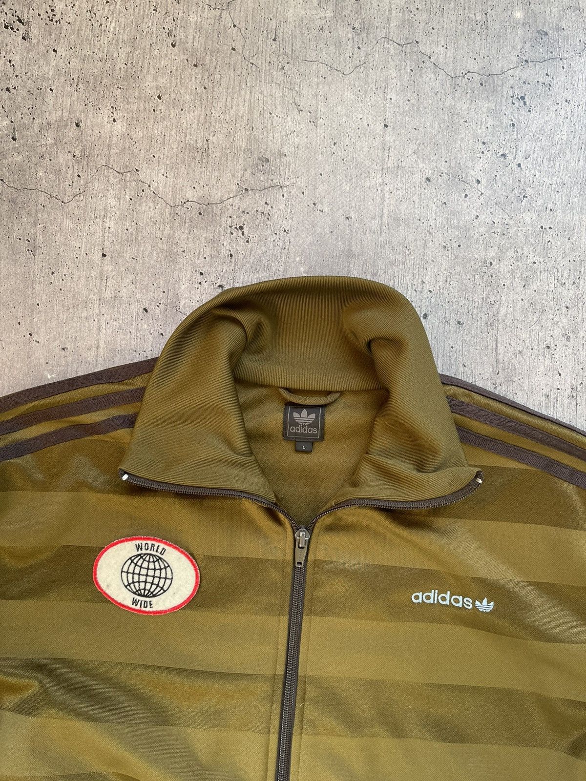 Adidas × Vintage Vintage Adidas WorldWide rare Zip Up sweatshirt Size US L / EU 52-54 / 3 - 5 Thumbnail