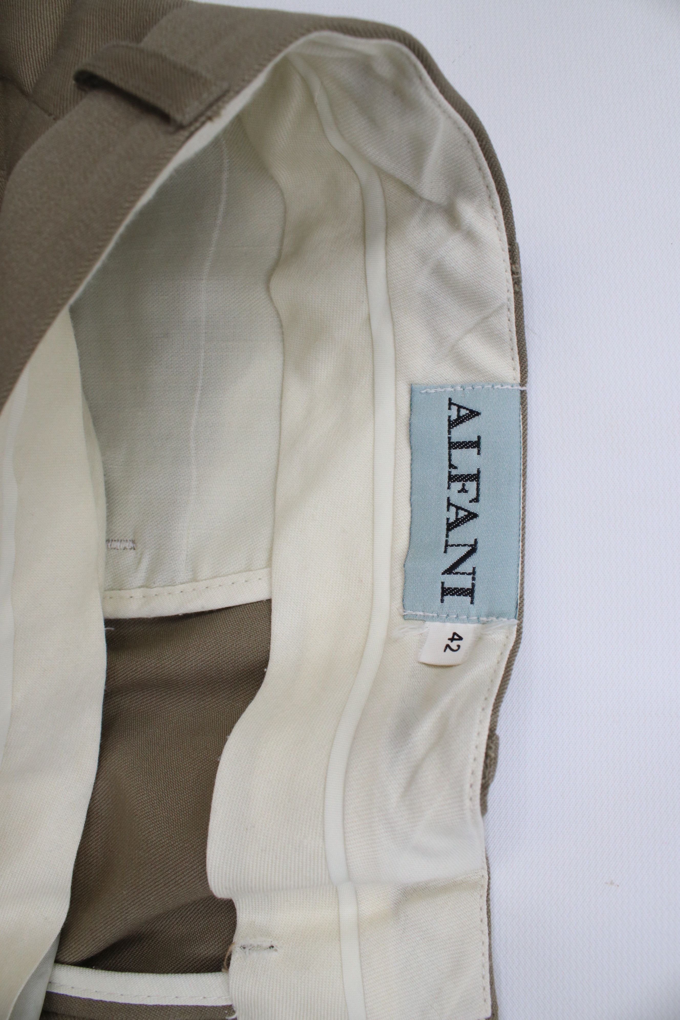 Vintage Vintage 90s Streetwear Wool Knit Wide Leg Chino Pants Beige Size US 42 / EU 58 - 11 Thumbnail