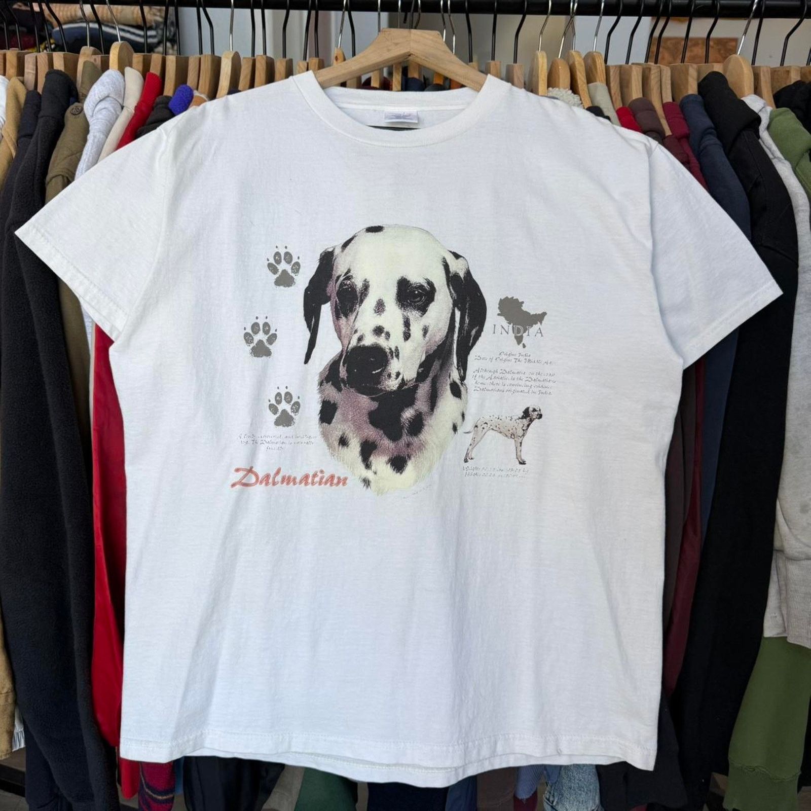 Other Vintage 90s Dalmation Dog T-Shirt White Size US L / EU 52-54 / 3 - 1 Thumbnail