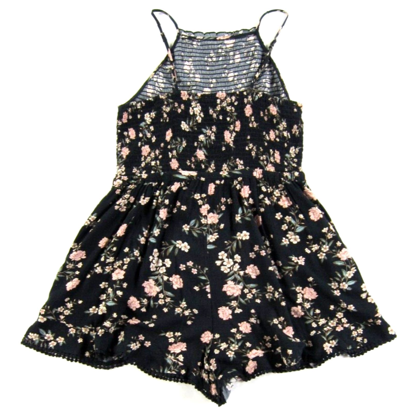 American Eagle Outfitters American Eagle Outfitters Jumpsuit Black Floral Pocket Rayon Large Size 36" / US 14 / IT 50 - 2 Thumbnail