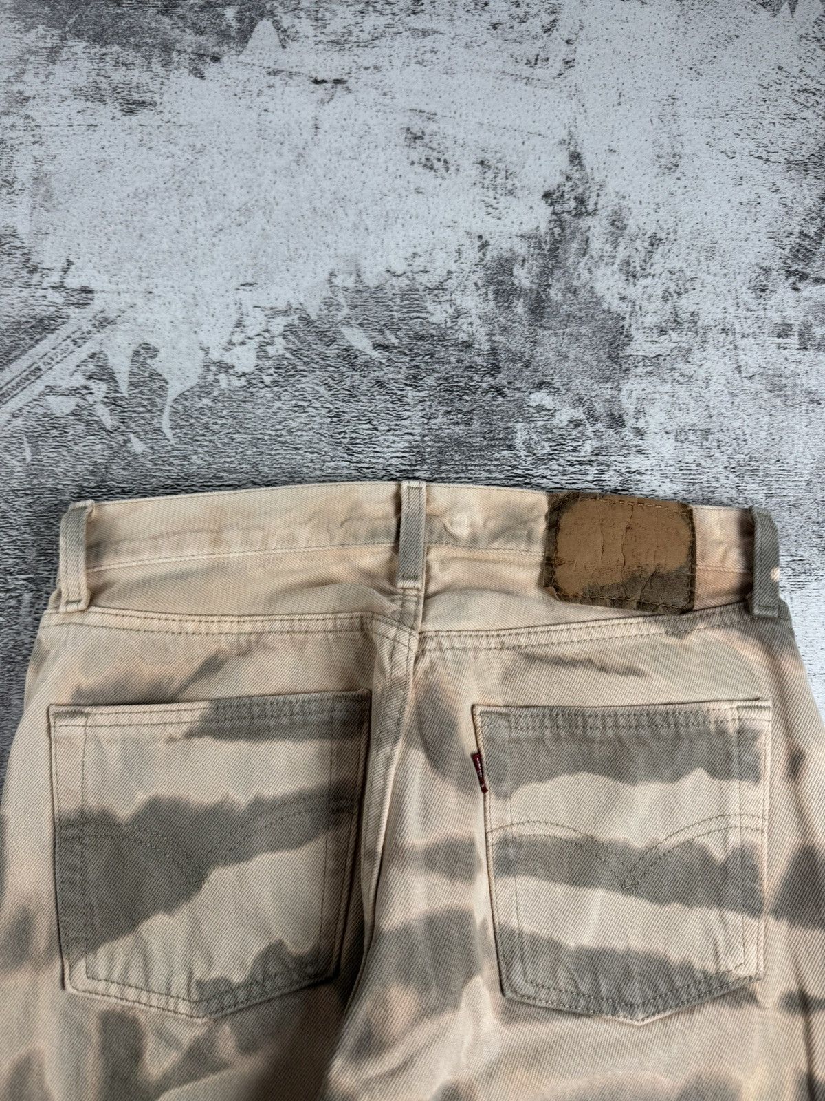 Levi's LEVI’S VINTAGE W30 L32 CUSTOM 1 OF 1 TIE DYE STRIPED DENIM STRAIGHT JEANS TROUSERS Size 30" / US 8 / IT 44 - 8 Thumbnail