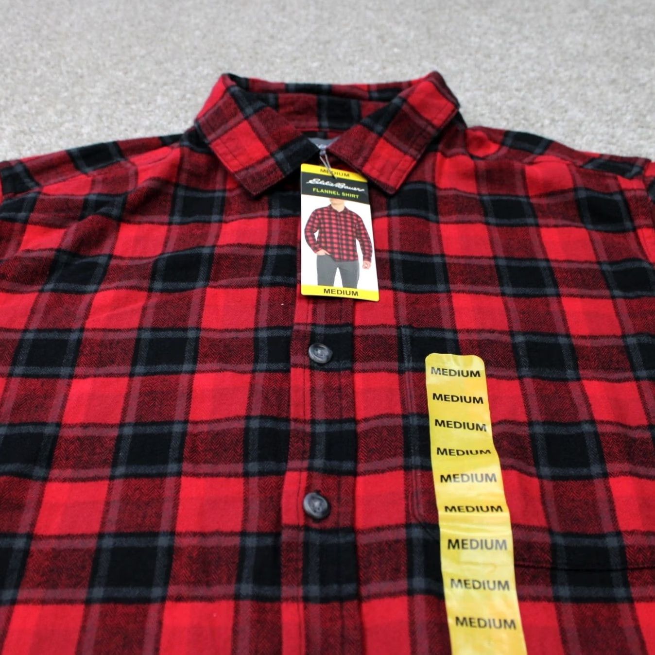 Eddie Bauer Eddie Bauer Flannel Shirt Mens Medium Red/Black Rio Red Jameson Plaid L/S NWT Size US M / EU 48-50 / 2 - 5 Thumbnail