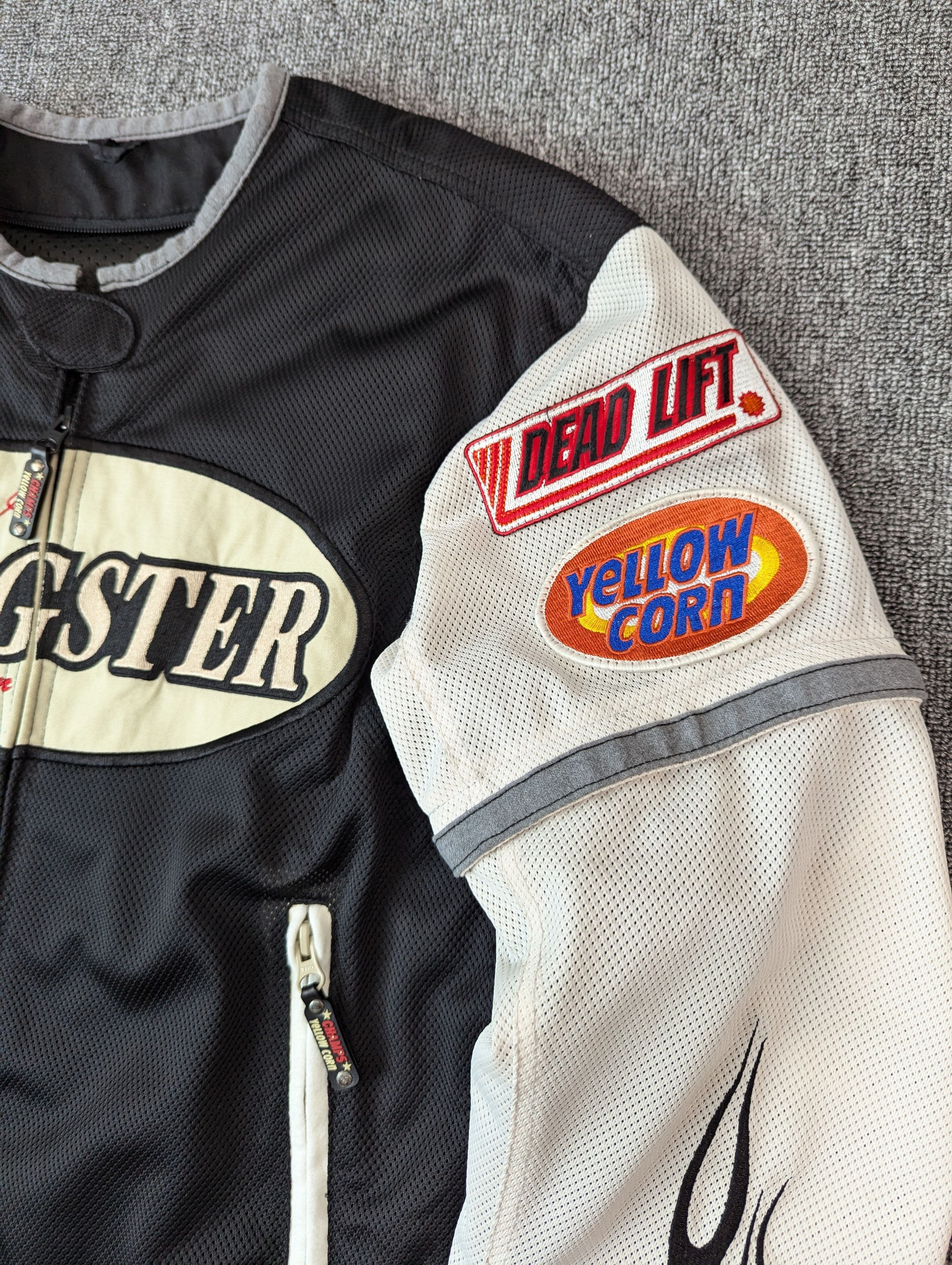 YELLOW CORN Vintage 90s Yellow Corn Dragster Bikers Jacket Size US L / EU 52-54 / 3 - 3 Thumbnail