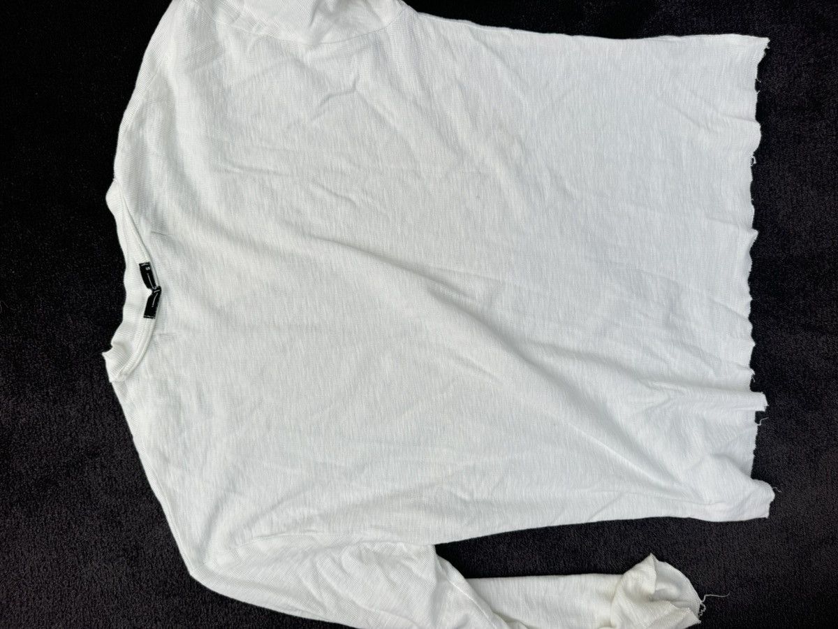 Designer White waffle long sleeve tee Size M / US 6-8 / IT 42-44 - 5 Thumbnail
