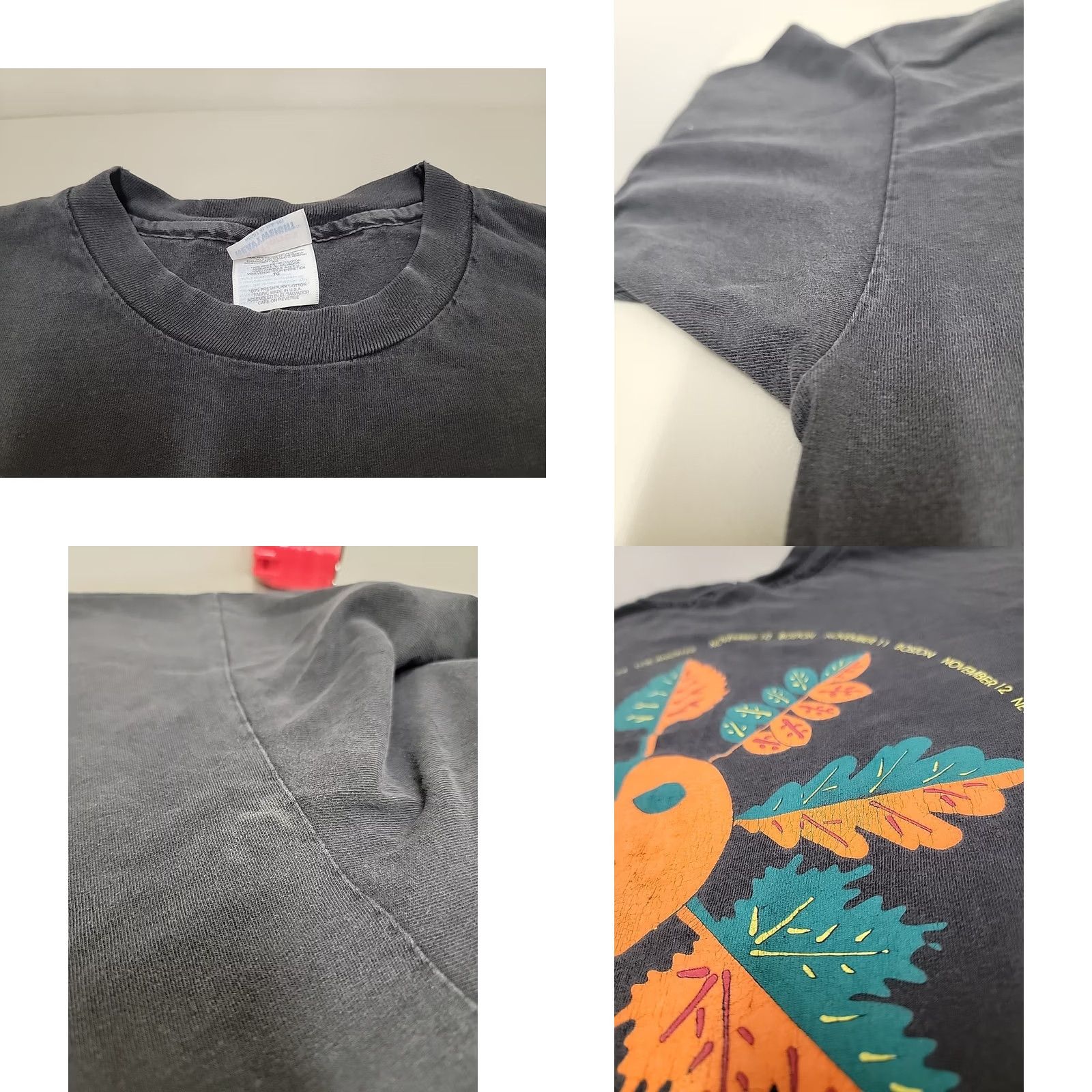 Hanes VINTAGE JETHRO TULL Concert Mens XL Graphic T-Shirt Black Size US XL / EU 56 / 4 - 9 Thumbnail