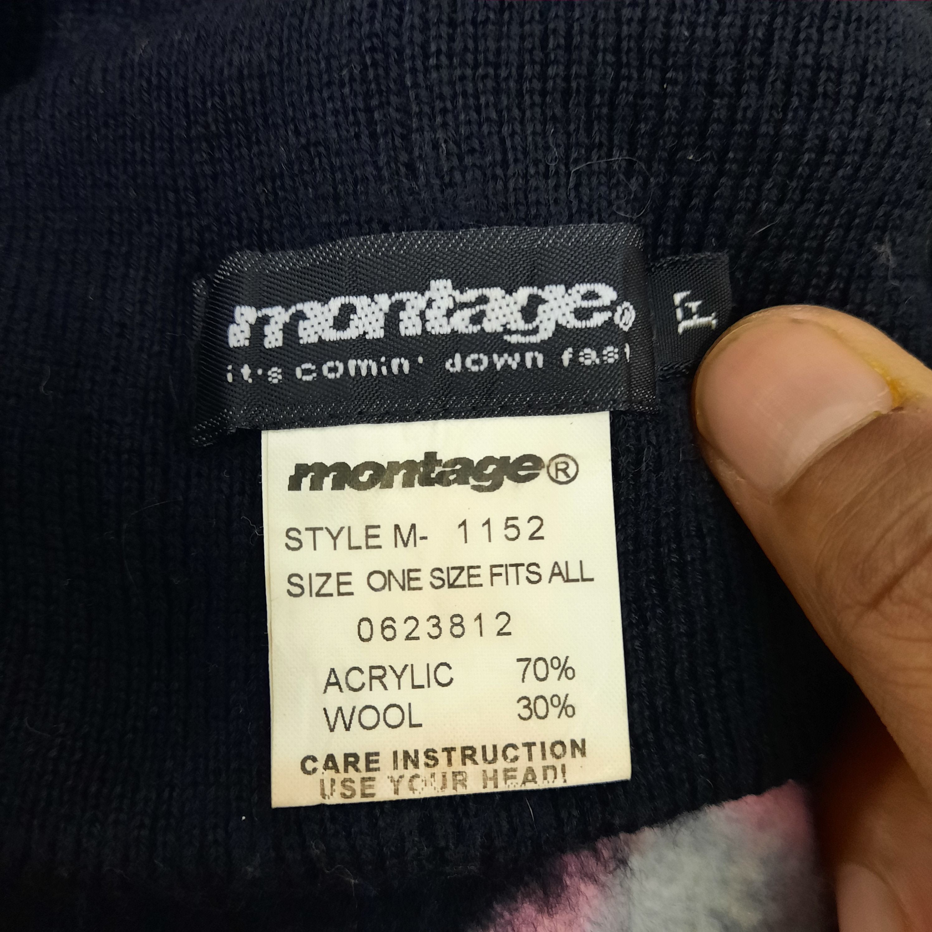 Montage 🧭 Japanese brand montage stripes fur beanie hat Size ONE SIZE - 6 Thumbnail