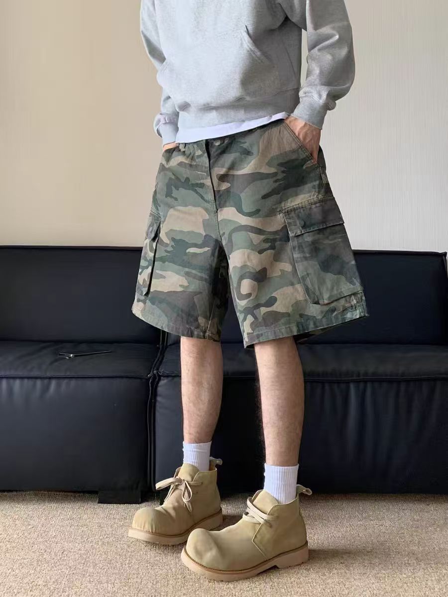Japanese Brand × Vintage Workwear camouflage vintage washed shorts Size US 34 / EU 50 - 2 Thumbnail