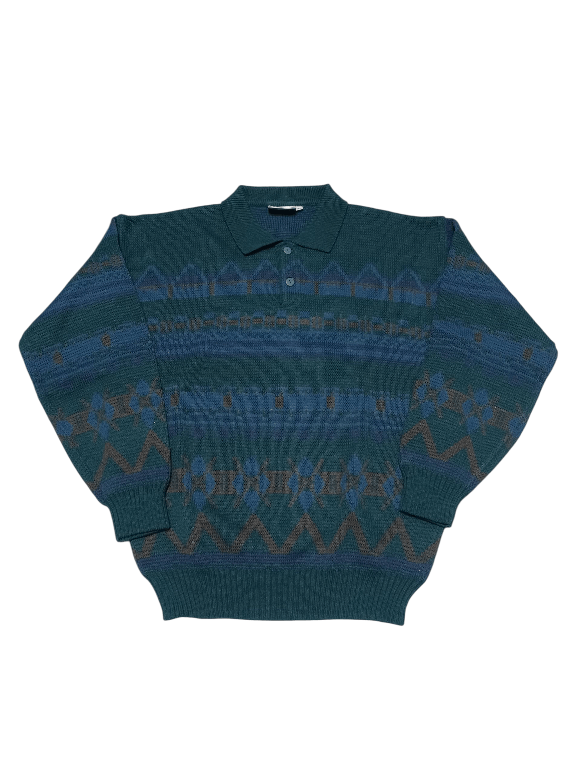 Other VINTAGE 90S MADE IN KOREA OLDMONEY 1/3 SWEATER Size US L / EU 52-54 / 3 - 1 Thumbnail