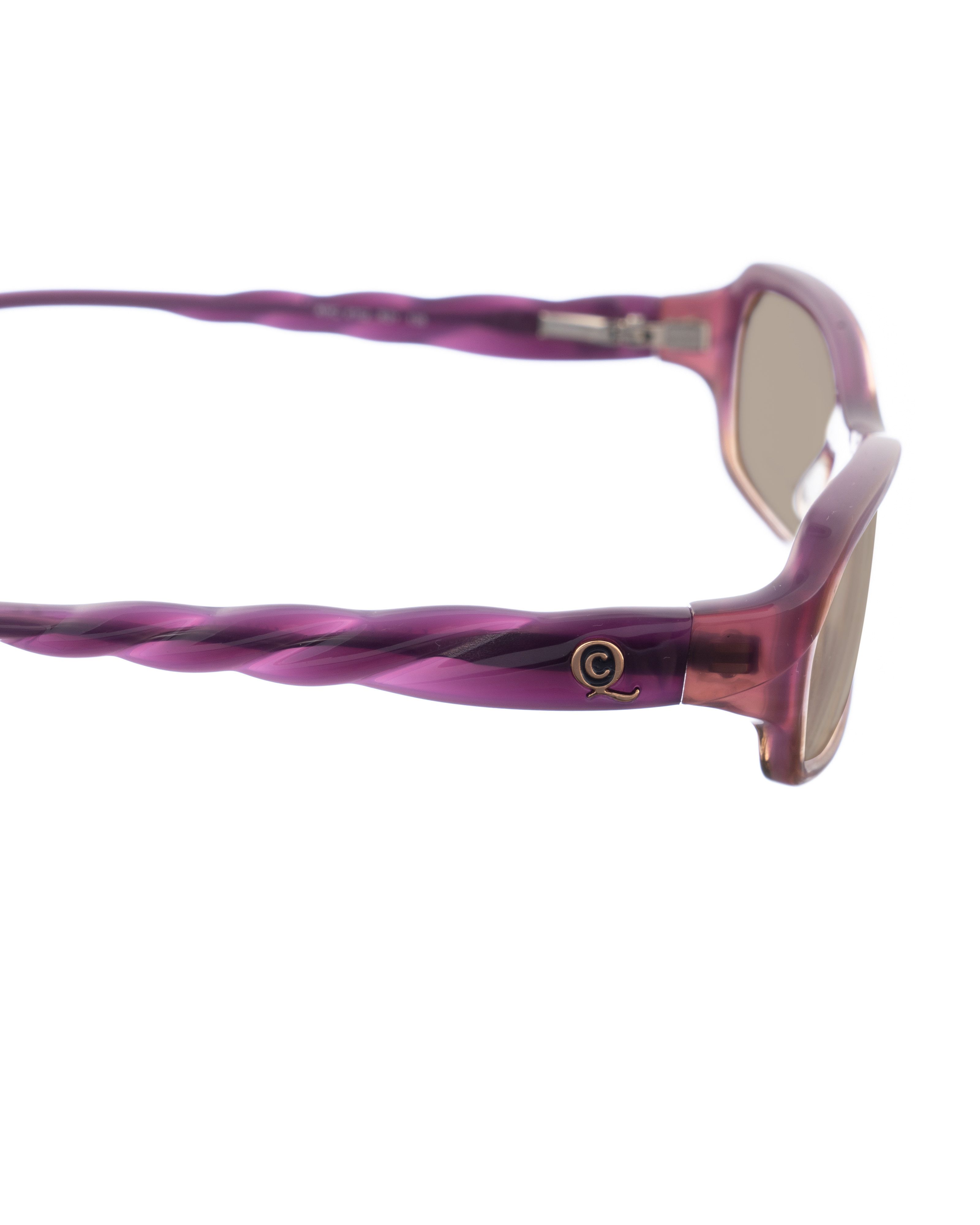 Alexander McQueen Alexander McQueen 90s Violet Swirl Cat-Eye Sunglasses Size ONE SIZE - 2 Thumbnail