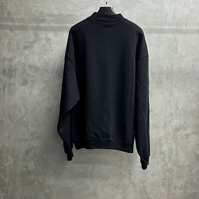 Balenciaga Balenciaga Black wheat pattern embroidery logo sweater Size US S / EU 44-46 / 1 - 2 Thumbnail