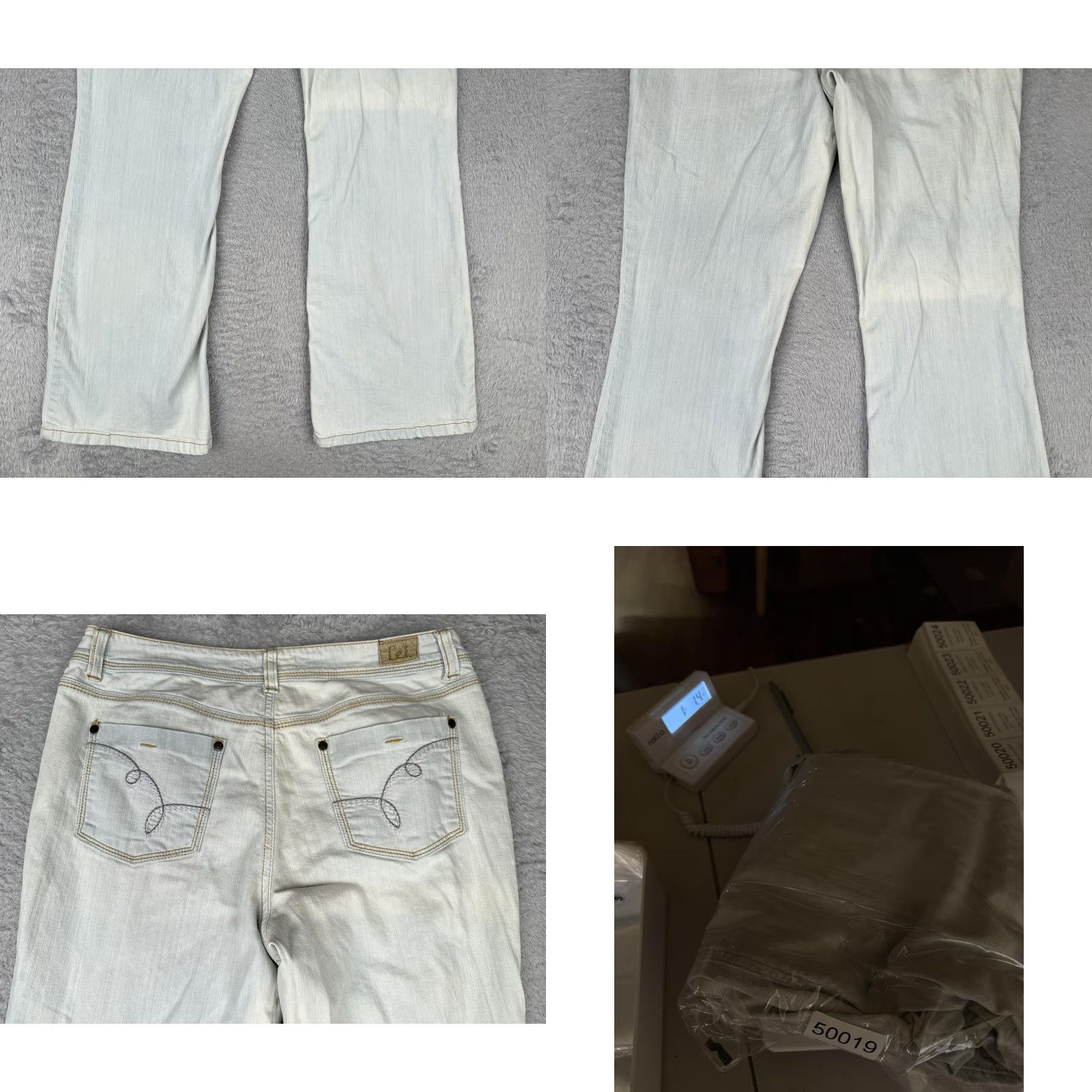 Vintage L.e.i. Sophia Hiphugger Flare Jeans Womens 12 Light Blue Wash Denim 5-Pocket Stretch Low Rise Flared 99% Cotton 1% Spandex Size 24" / US 00 / IT 34 - 10 Thumbnail