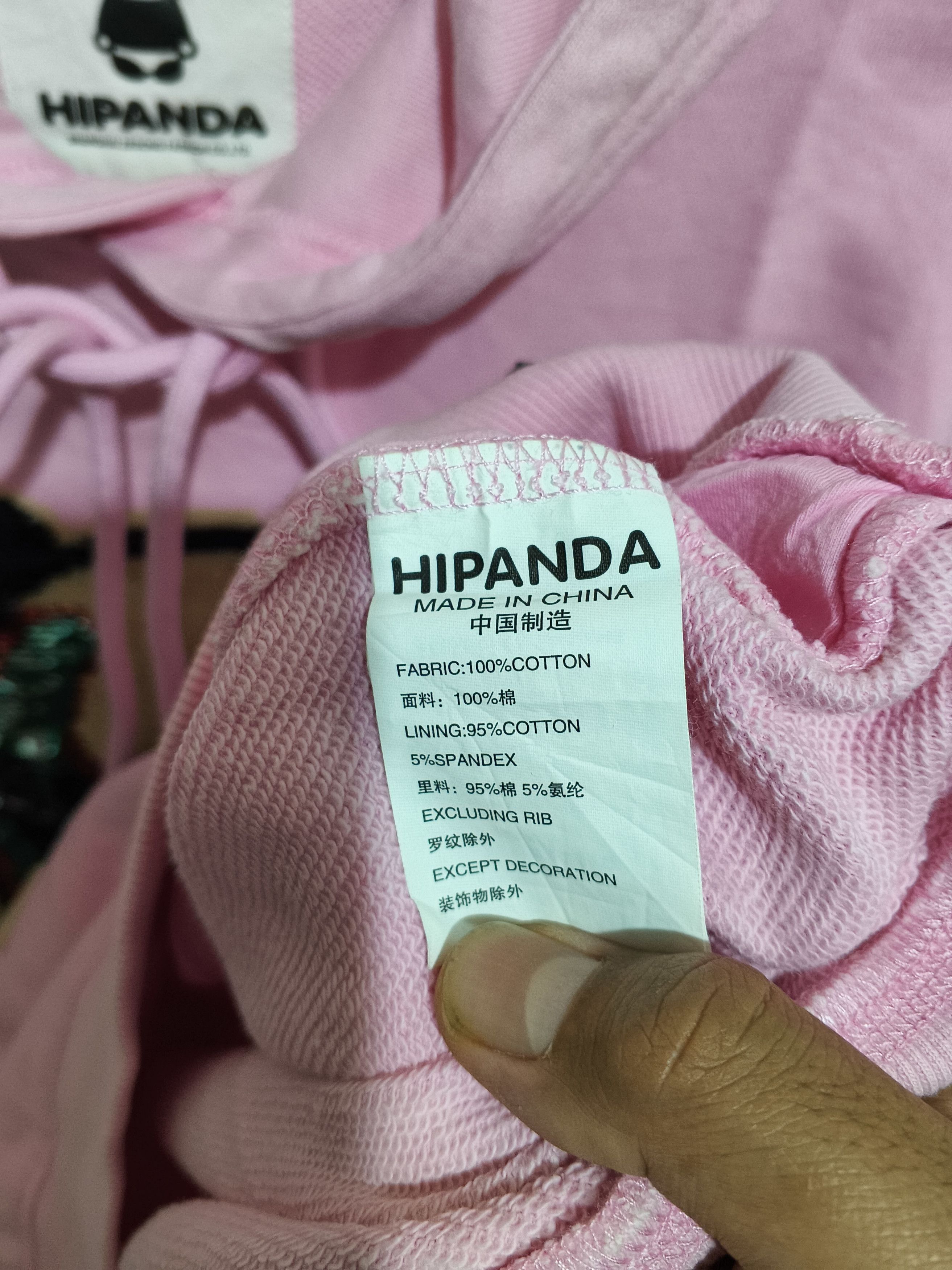 Other HIPANDA Angry Panda Sequin Graphic Pullover Hoodie Pink Size US S / EU 44-46 / 1 - 6 Thumbnail