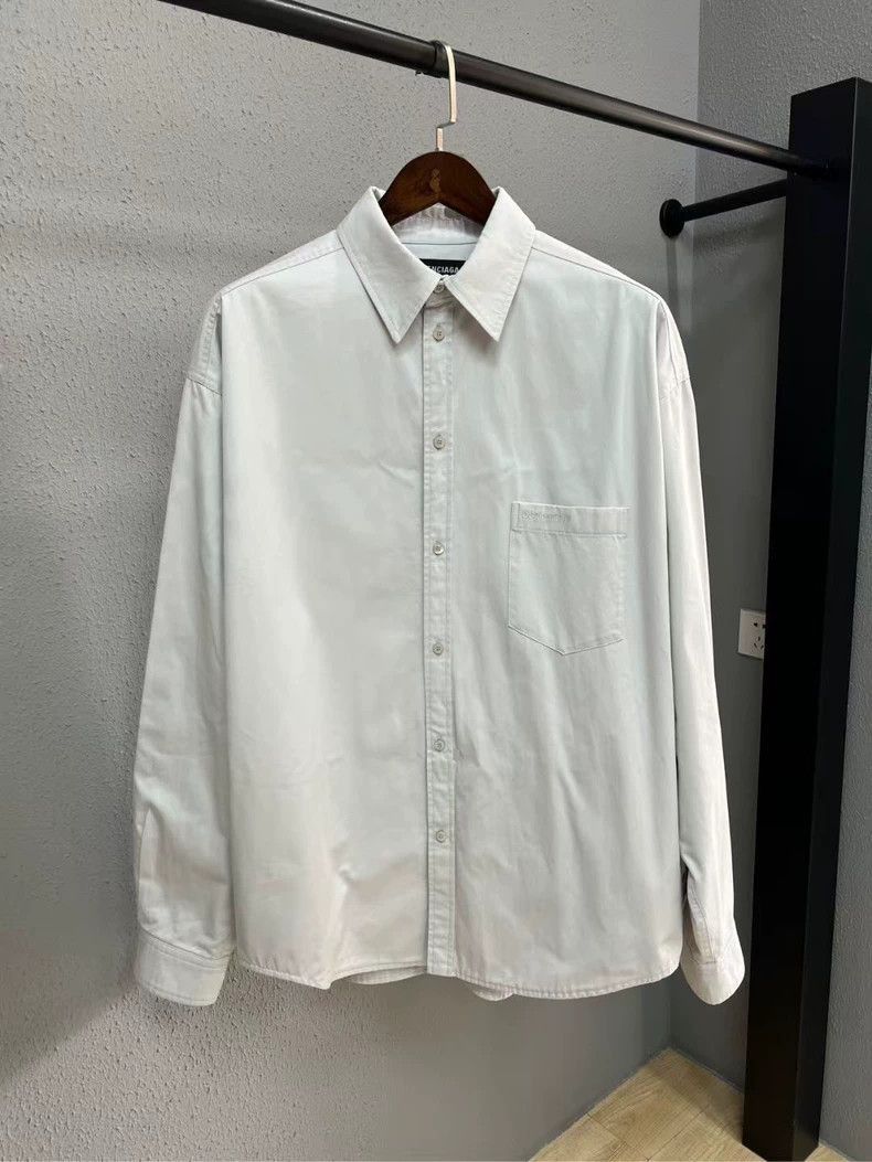 Balenciaga Balenciaga Balenciaga Embroidered Logo Denim Shirt-2506 Size US L / EU 52-54 / 3 - 1 Thumbnail