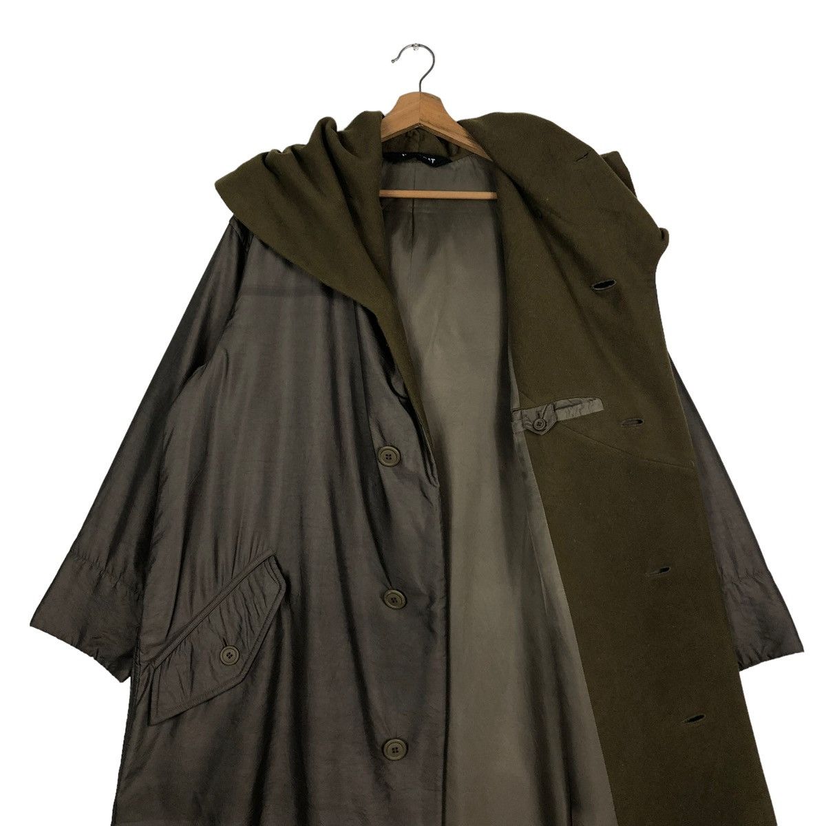 Issey Miyake 🔥VINTAGE WINDCOAT ISSEY MIYAKE LONG JACKET DOUBLE BREAST Size US M / EU 48-50 / 2 - 17 Thumbnail