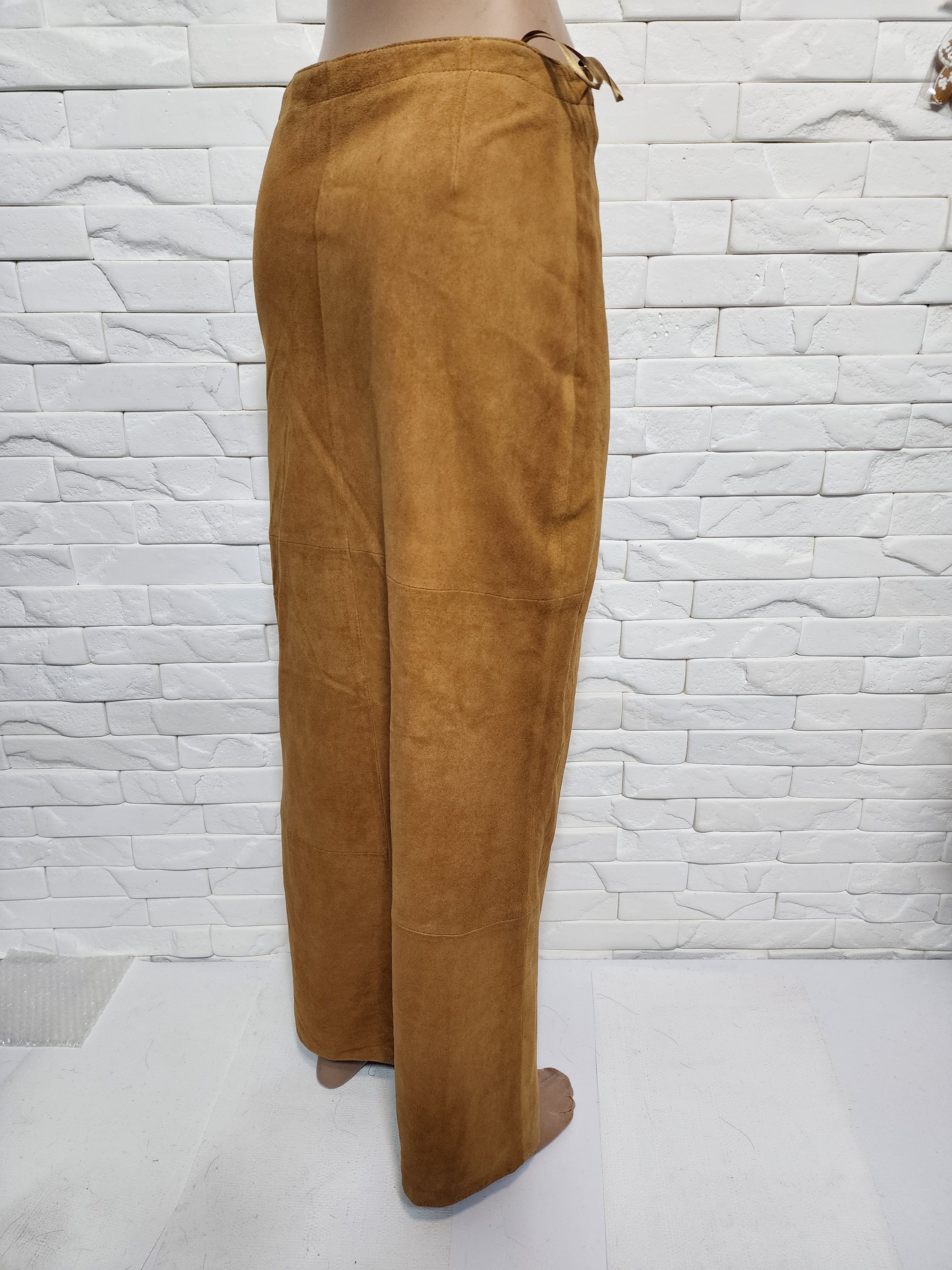Other Brown Suede Leather Skirt, Plastic Zipper Fasteners Size 28" / US 6 / IT 42 - 5 Thumbnail