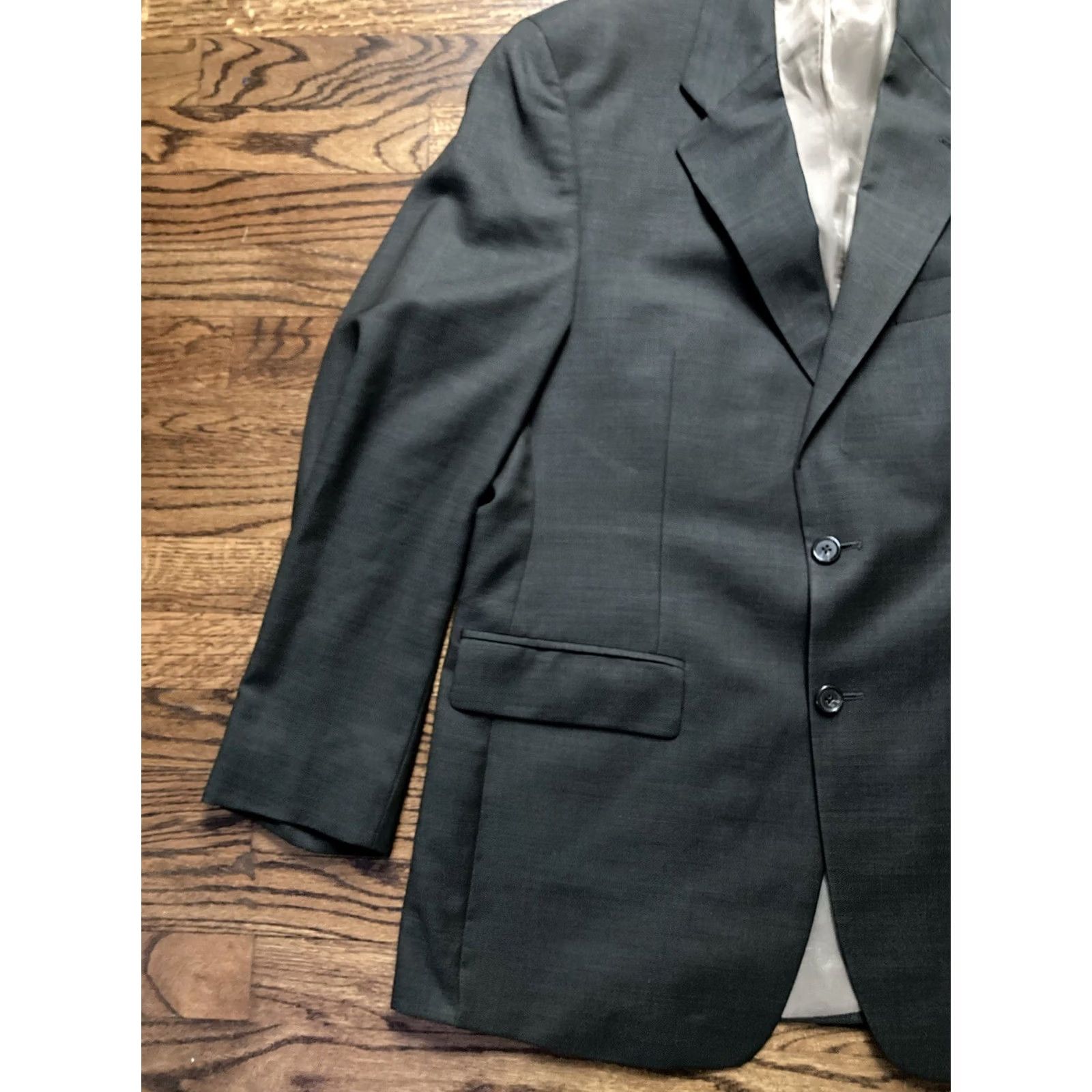 Ralph Lauren Lauren Ralph Lauren Mens Blazer Jacket Gray Wool Cashmere 40R Two Button Size 40R - 2 Thumbnail