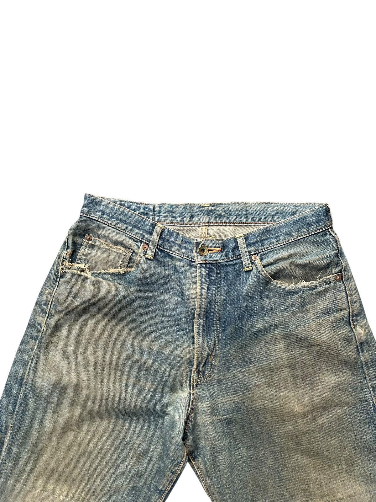 Edwin Vintage Edwin 505XX Selvedge Distresed Denim Size US 33 - 7 Thumbnail