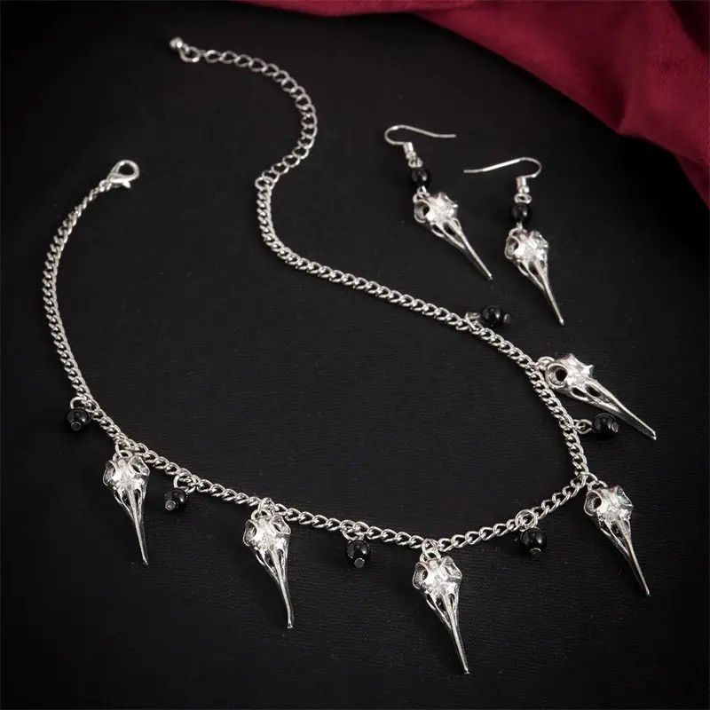 Jewelry Raven Skull Chokers Necklaces Size ONE SIZE - 1 Thumbnail