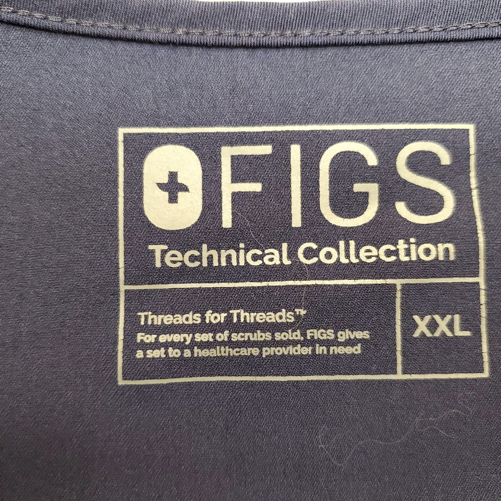 Vintage FIGS Scrub Top Womens 2XL Blue Technical Collection V-Neck Pockets Medical Nurse Women Mens Girls 90s Size XXL / US 16-18 / IT 52-54 - 4 Thumbnail
