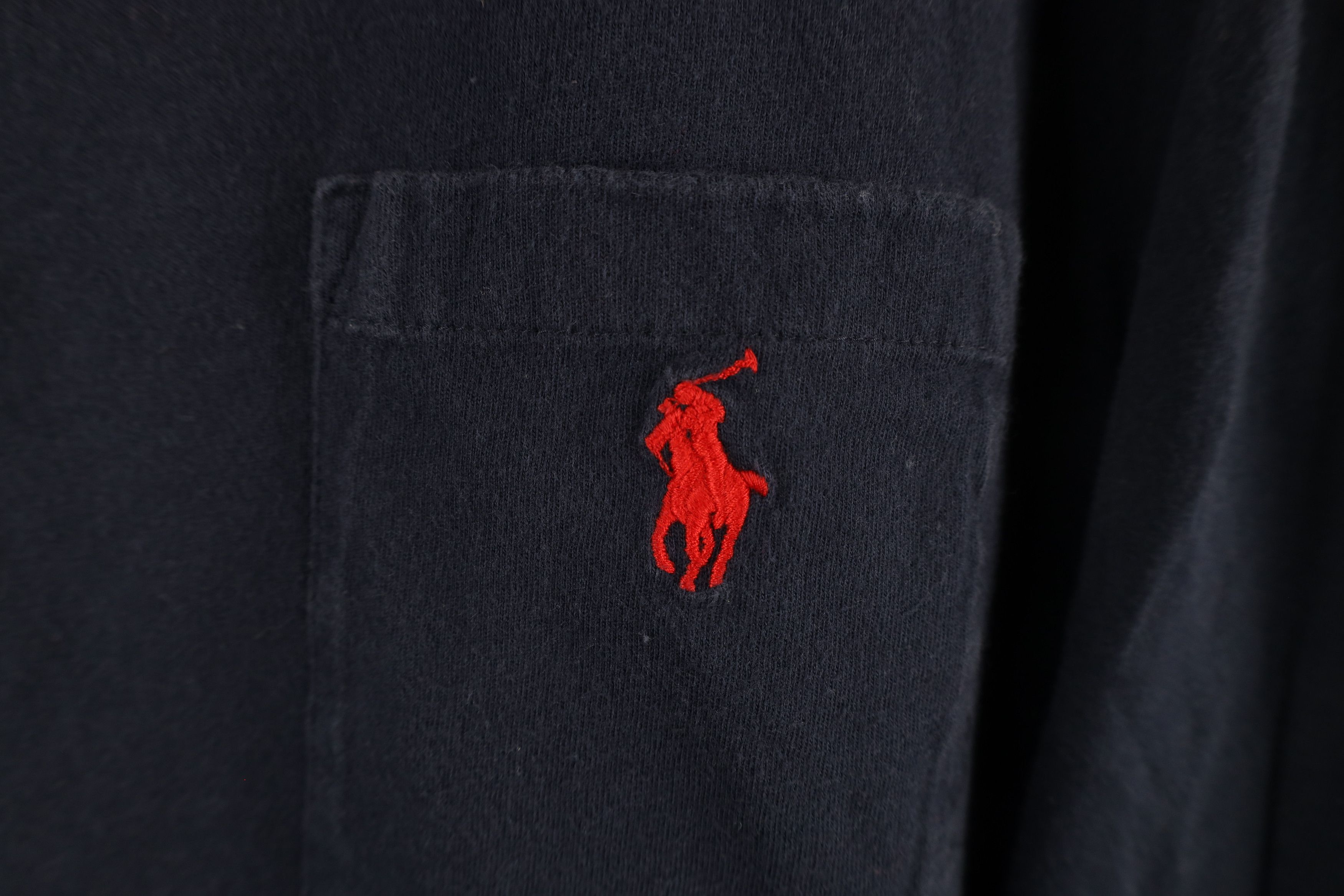 Ralph Lauren × Vintage Vintage 90s Ralph Lauren Long Sleeve T-Shirt Navy Blue Size US S / EU 44-46 / 1 - 4 Thumbnail