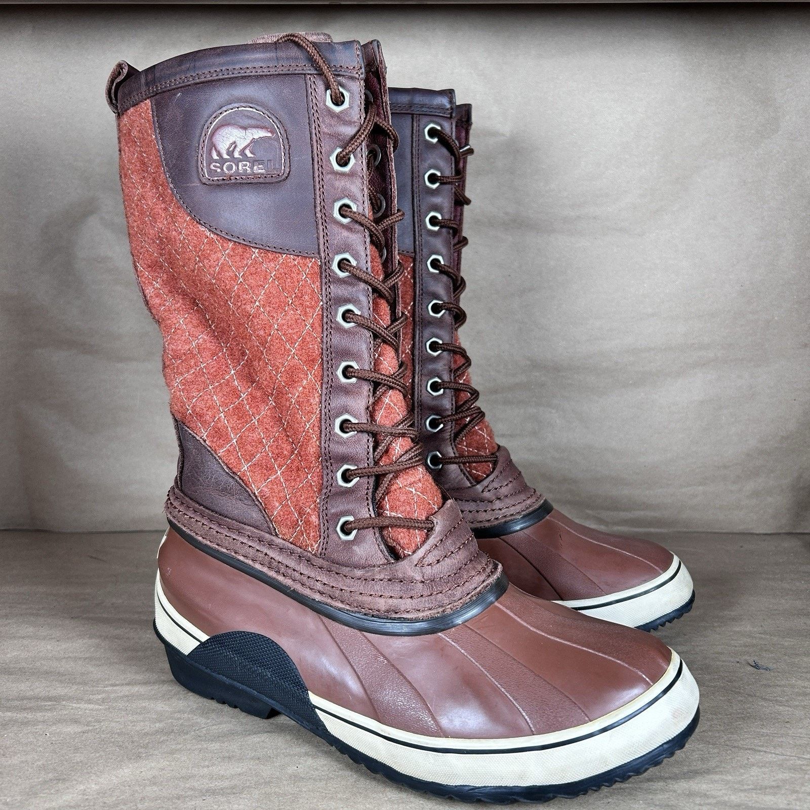 SOREL Sorel Tofino Quilted Rust Wool Waterproof Winter NL1619-801 Size US 7 / IT 37 - 1 Thumbnail