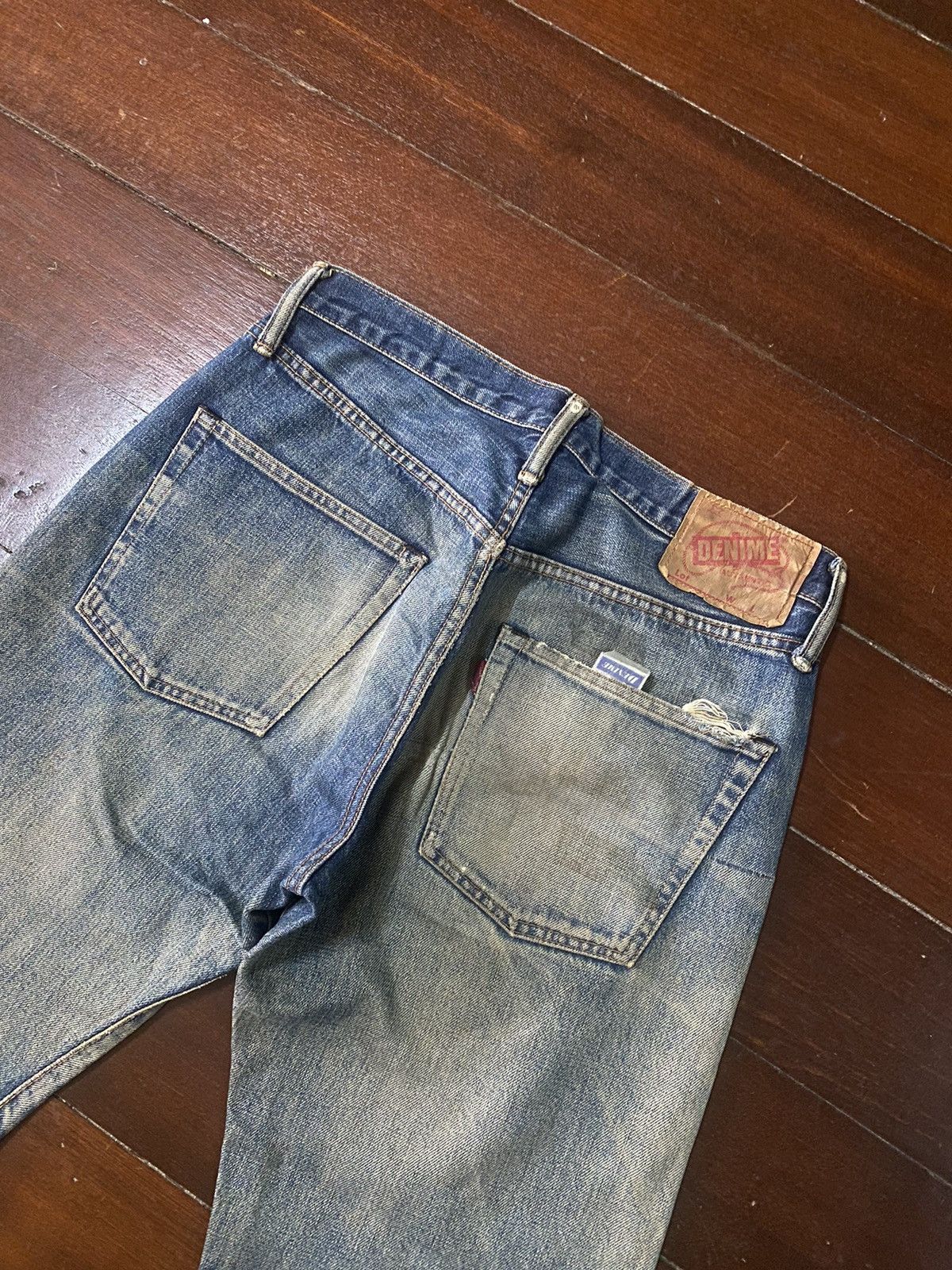 Denime Vintage denime Distress Mud wash Denim Selvedge Jeans Size US 29 - 18 Thumbnail