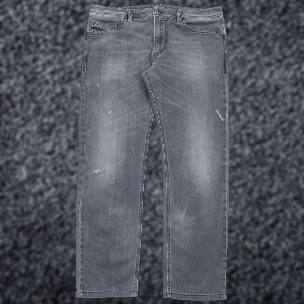 Diesel Diesel Jeans Mens 34x28 Thavar XP Slim Skinny Distressed Grey Wash R38O6 Stretch Jeans Size US 34 / EU 50 - 1 Thumbnail