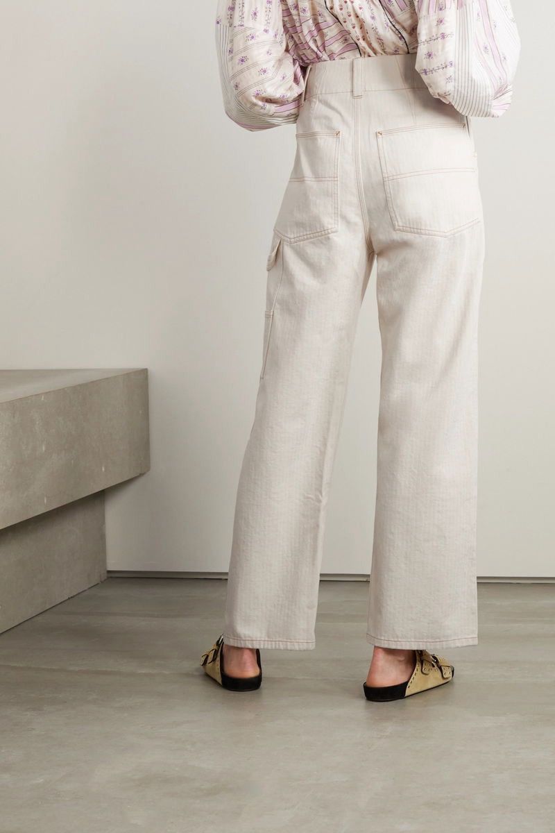 Isabel Marant Myler Herringbone Wide Leg Pant Size 28" / US 6 / IT 42 - 2 Thumbnail