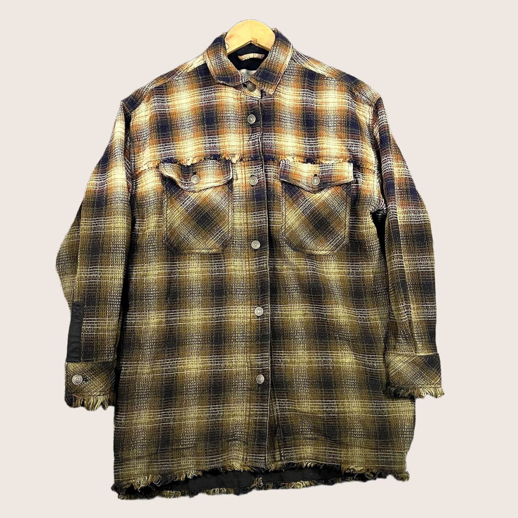 Free People Free People Shirt Jacket Anneli Plaid Multicolor Cotton Button-Down Fray Pocket Women’s S Size S / US 4 / IT 40 - 1 Thumbnail