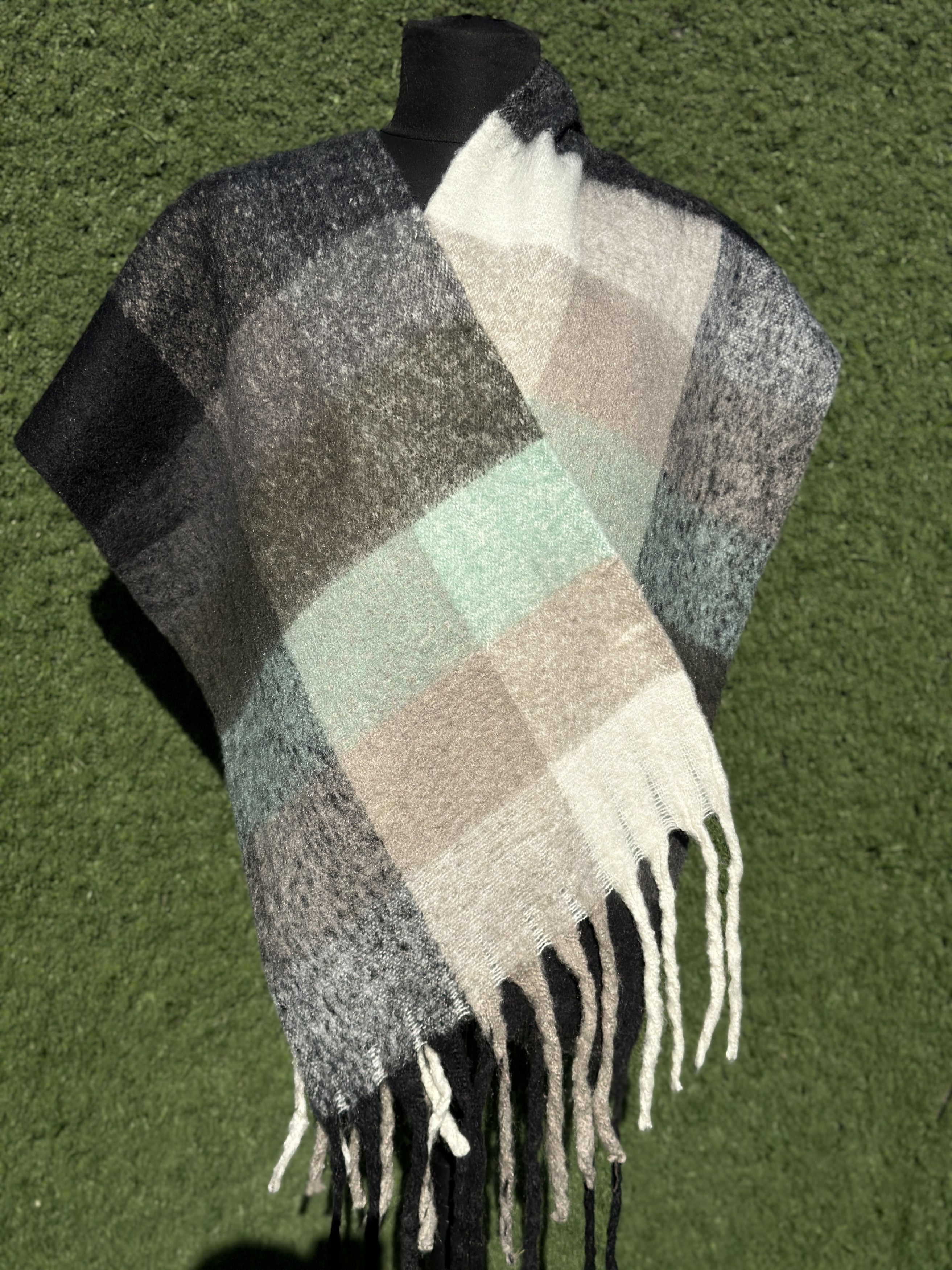 Acne Studios Acne Studios Wool Blend Check Scarf Gray Large 250x 35 cm Size ONE SIZE - 5 Thumbnail