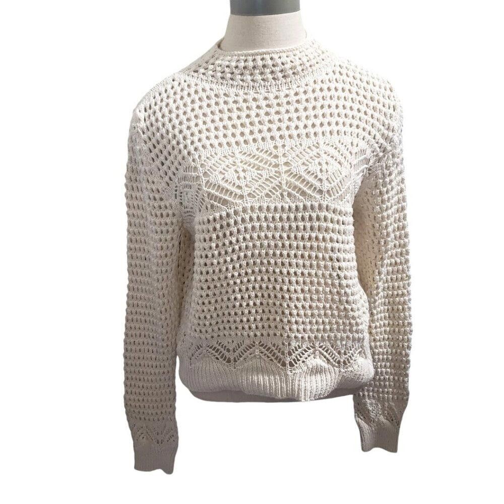 Mango CT1946 MNG Mango Open Stitch Long Sleeve Sweater M Size M / US 6-8 / IT 42-44 - 1 Thumbnail
