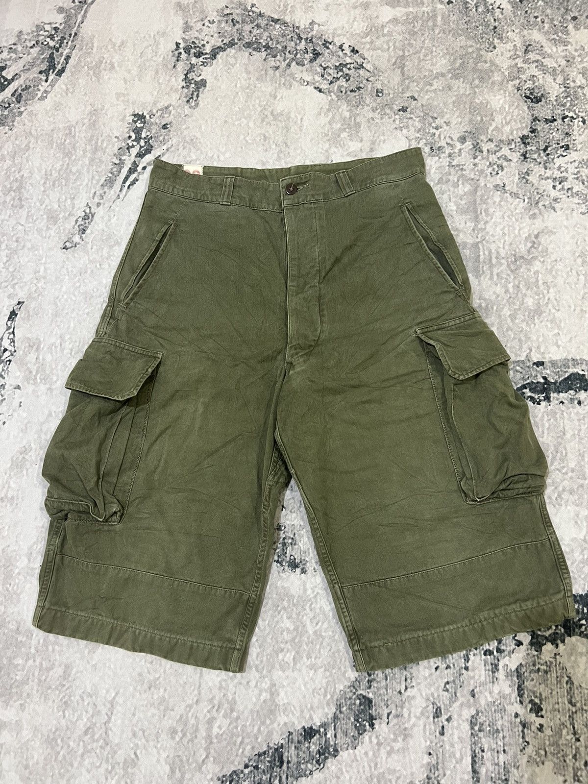 Vintage Vintage 1950s/60s M-47 French Army Military HBT Cargo Pants Size US 34 / EU 50 - 2 Thumbnail